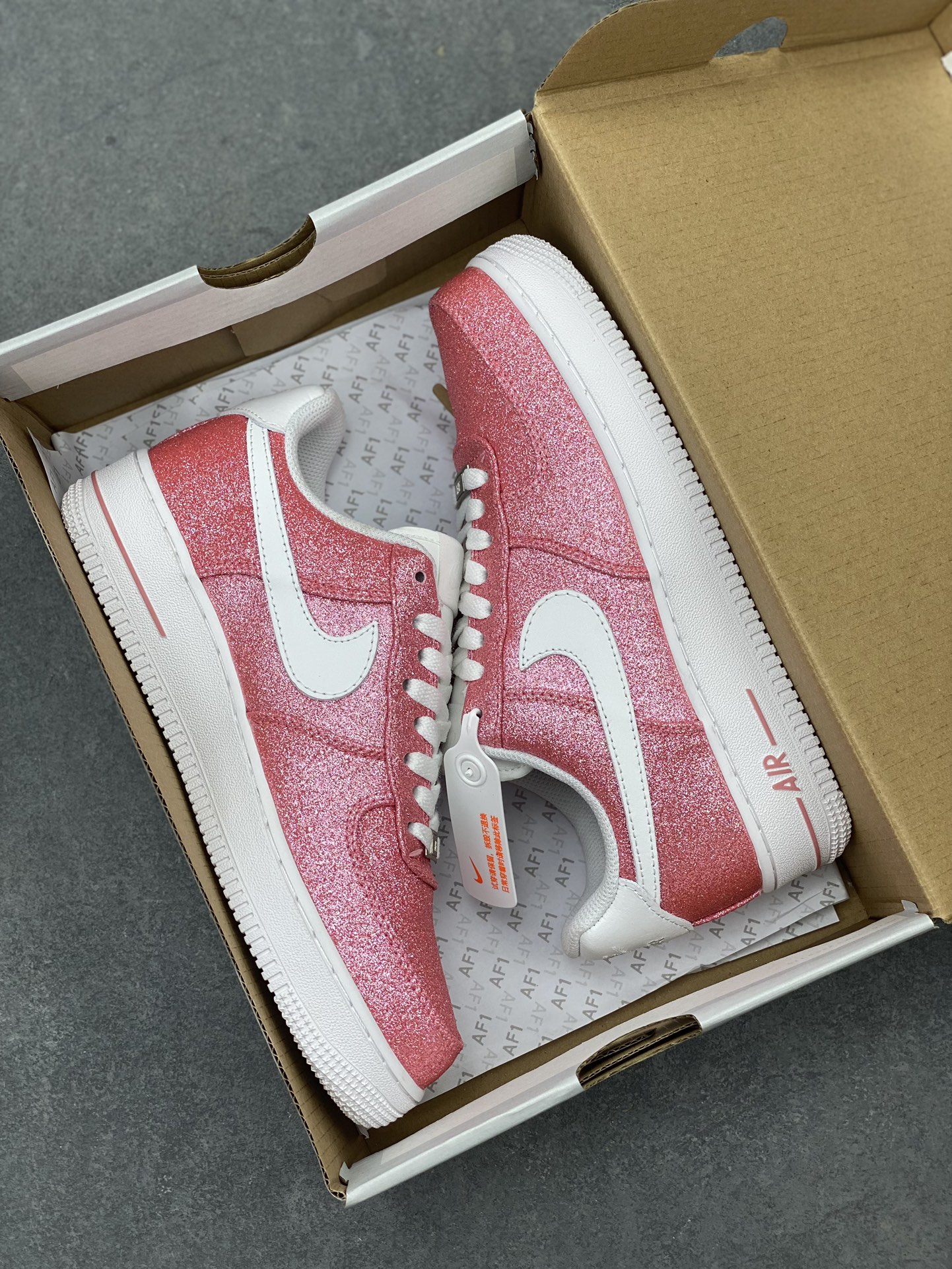 Nike Air Force 1 Low Pink Glitter Casual Sneakers DD8959-002 10 i1711233742 8794 0