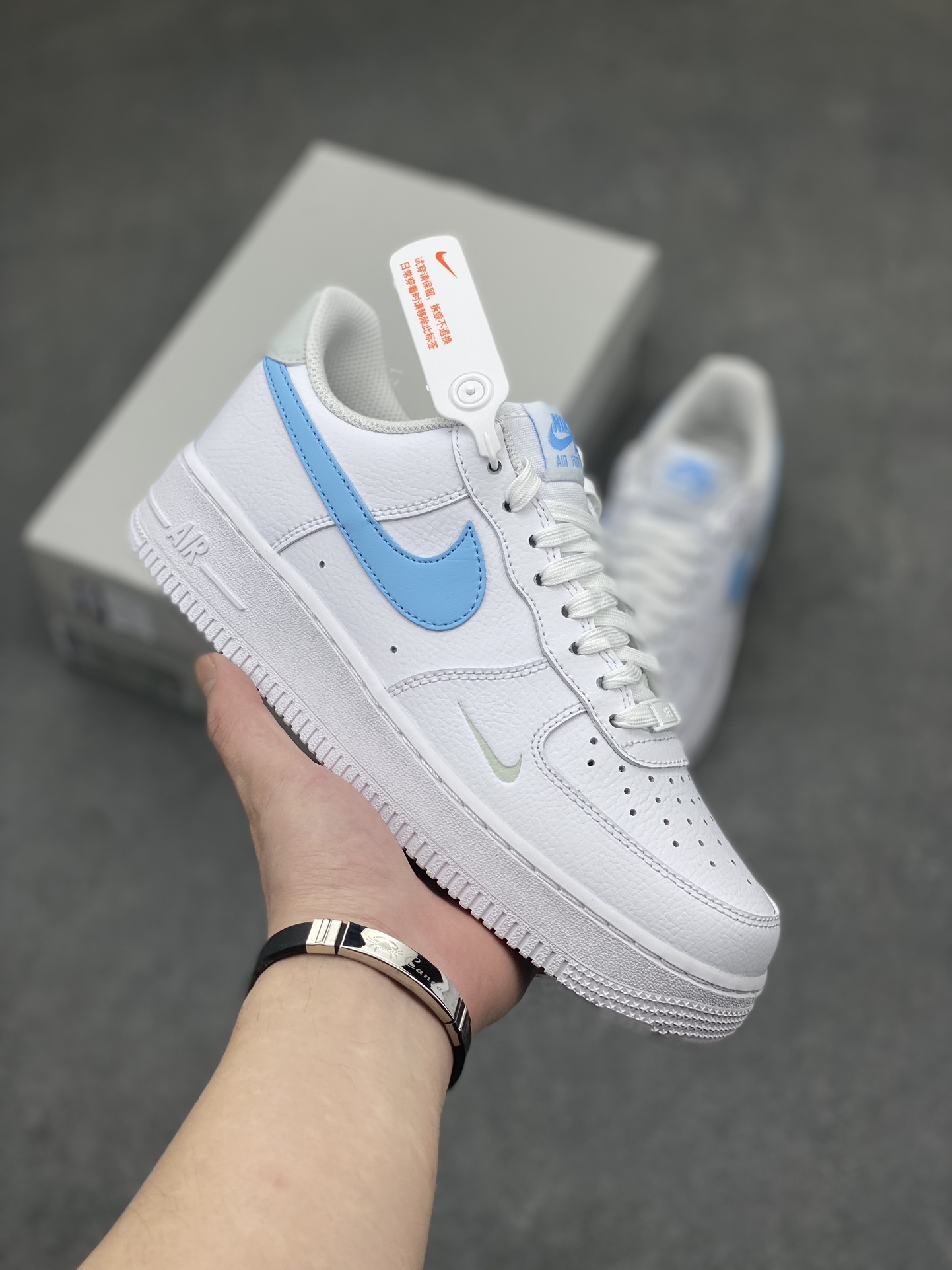 Nike Air Force 1 '07 Low White/Blue Casual Sneakers HF0022-100