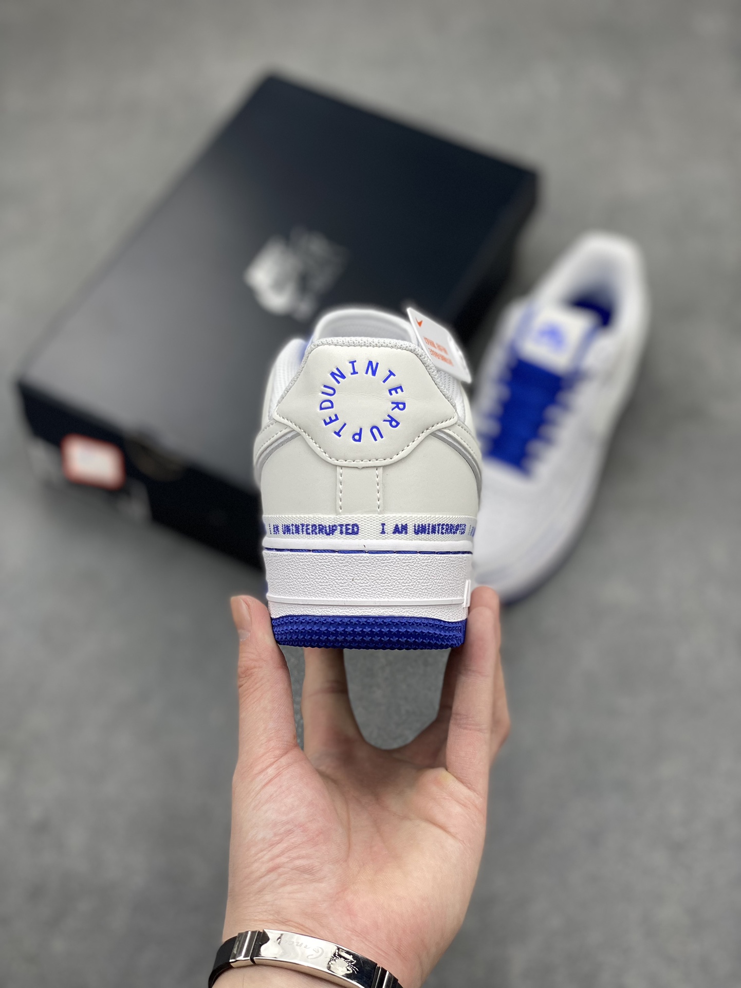 Nike Air Force 1 Uninterrupted: White/Blue Graffiti Sneakers 5 i1711306362 5704 0
