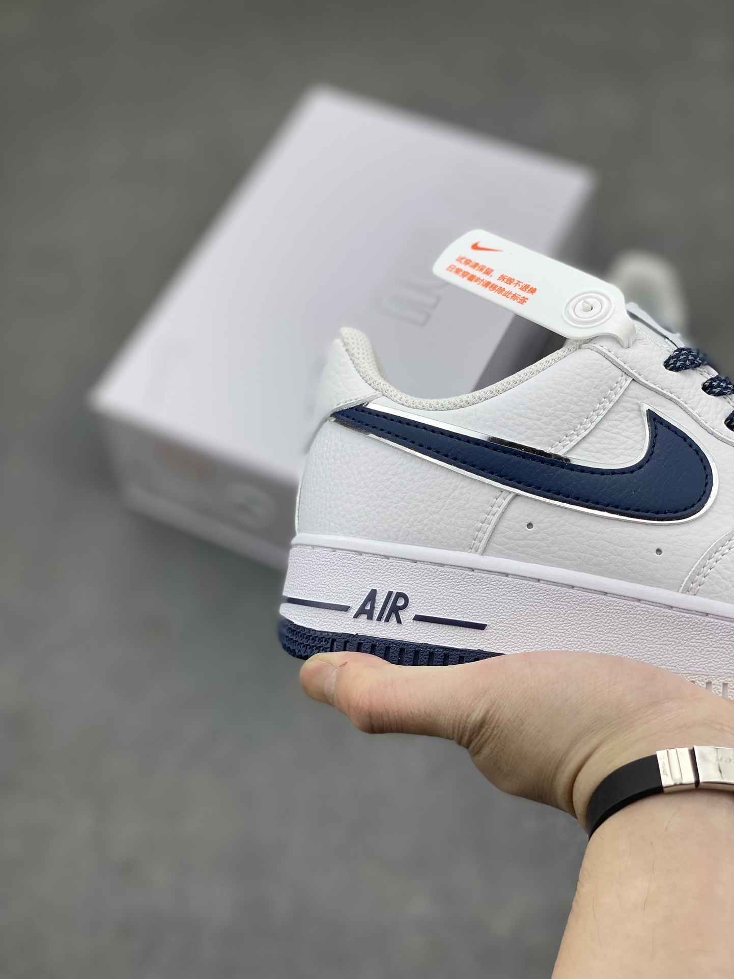NK Air Force 1 '07 Low White/Navy Blue Casual Sneakers CW2288-111 6 i1711389790 3771 0