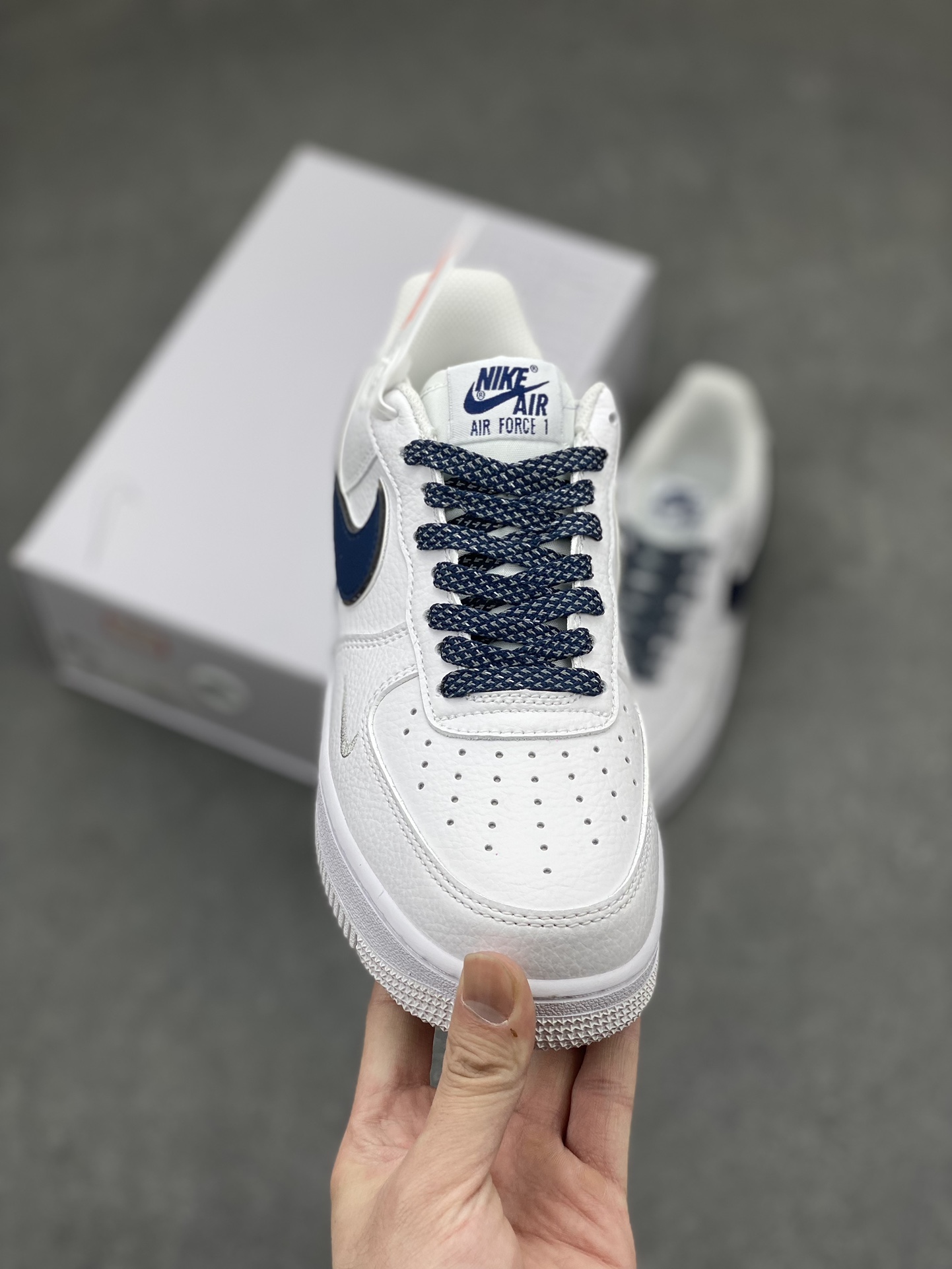 NK Air Force 1 '07 Low White/Navy Blue Casual Sneakers CW2288-111 3 i1711389791 277 0