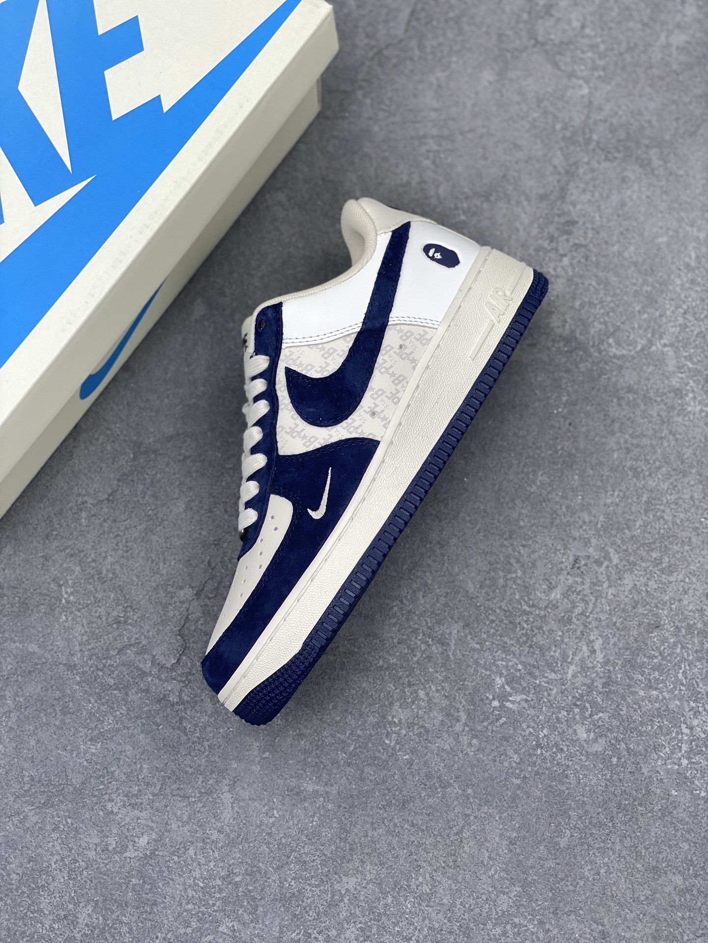 Nike Air Force 1 '07 Low BAPE Collab Sneakers - Cream/Blue, Limited Edition 8 i1711485223 3191 0