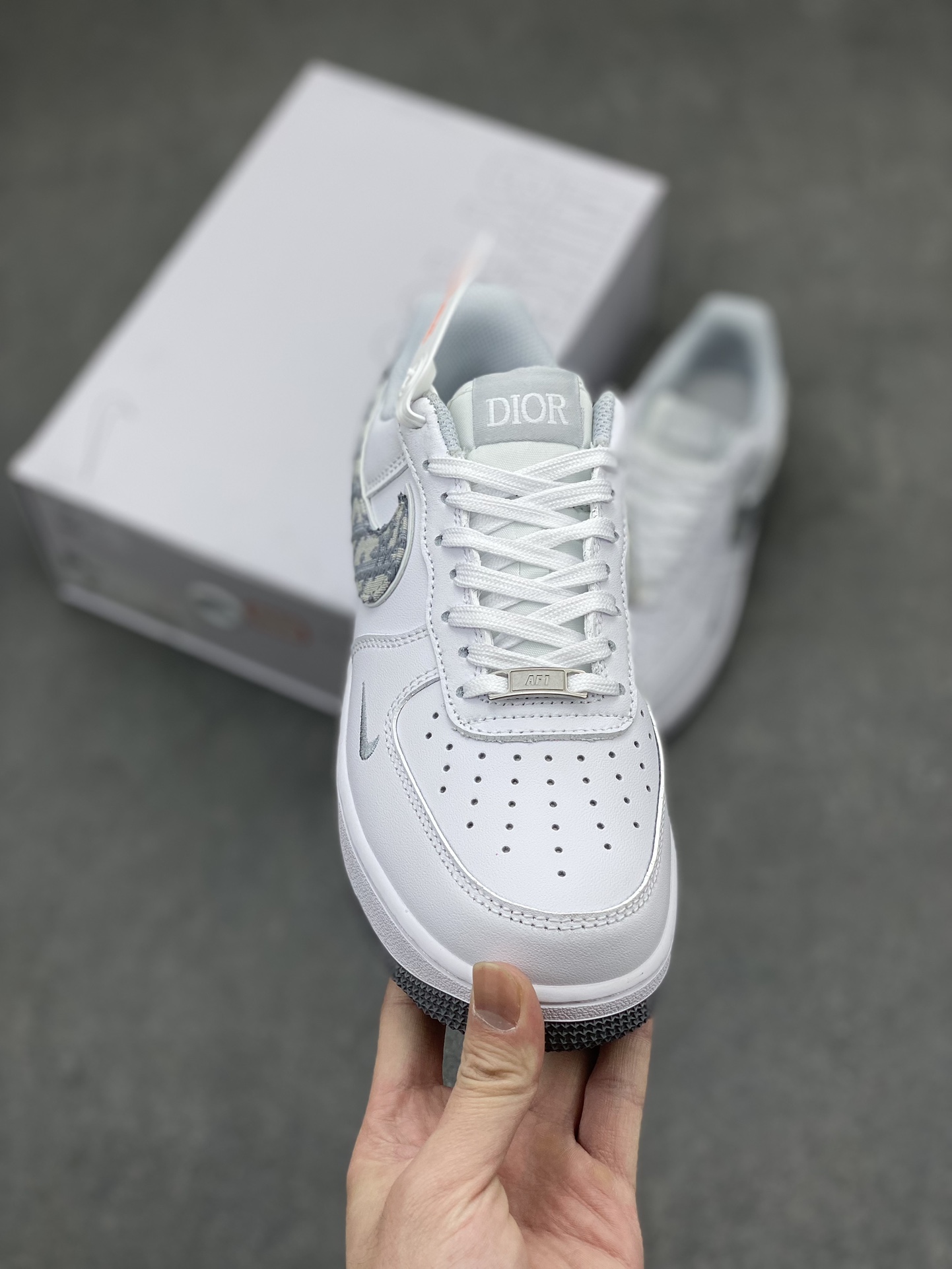 Nike Air Force 1 '07 Low Custom White/Gray Shoes - Limited Edition 3 i1711574408 4889 0