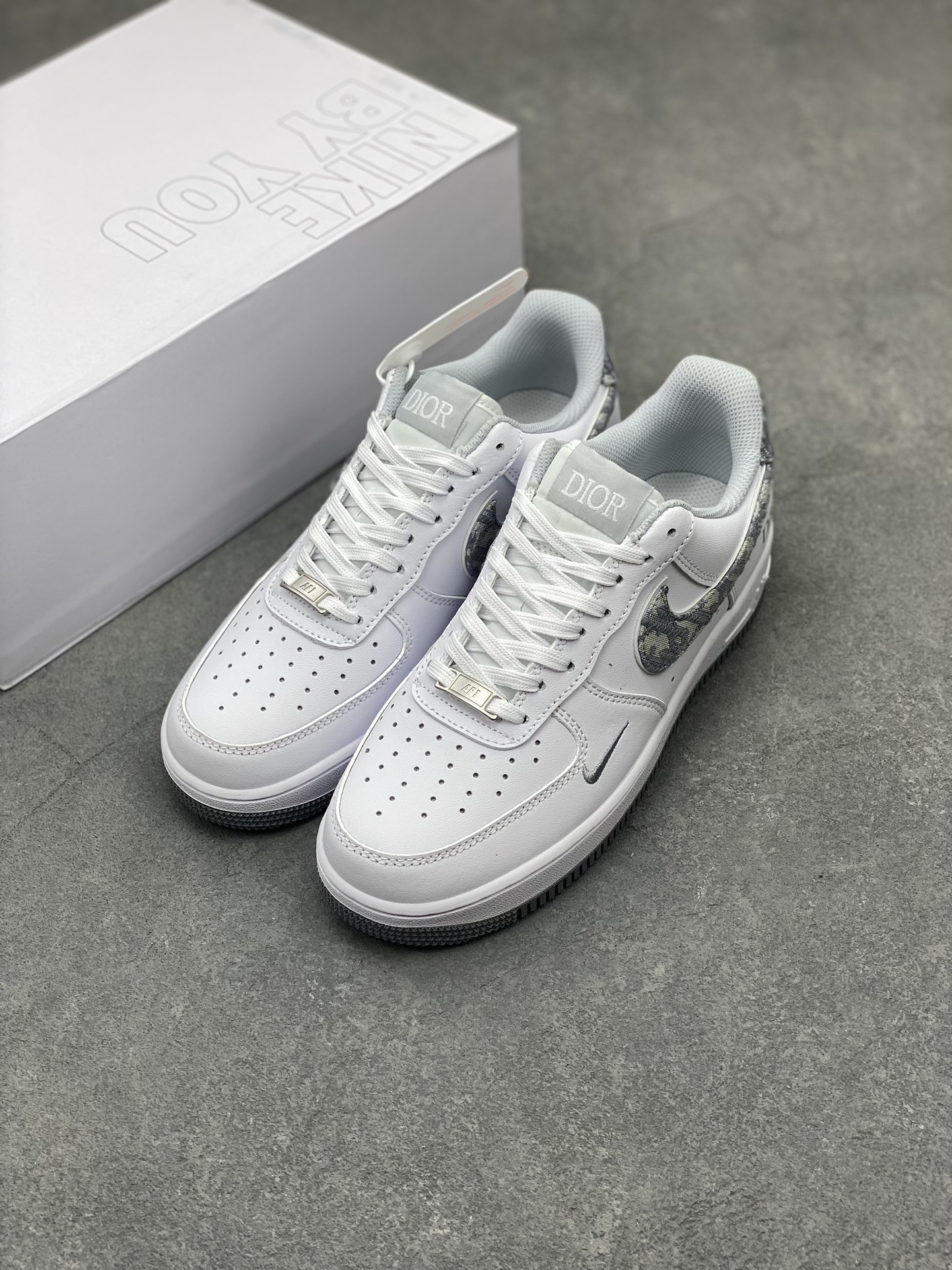 Nike Air Force 1 '07 Low Custom White/Gray Shoes - Limited Edition 9 i1711574408 8264 0