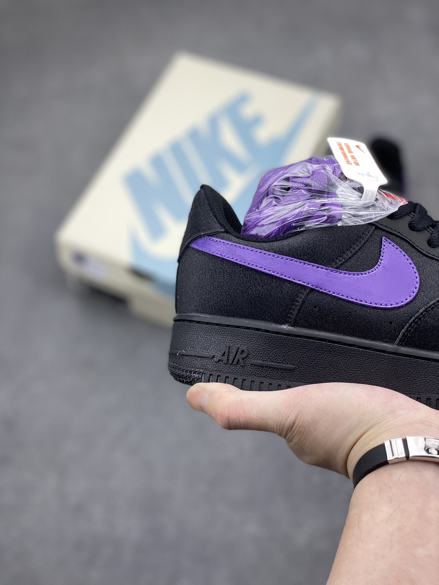 Nike Air Force 1 '07 Low Black/Purple Custom Casual Sneakers CW2288-014 6 i1711650338 7487 5