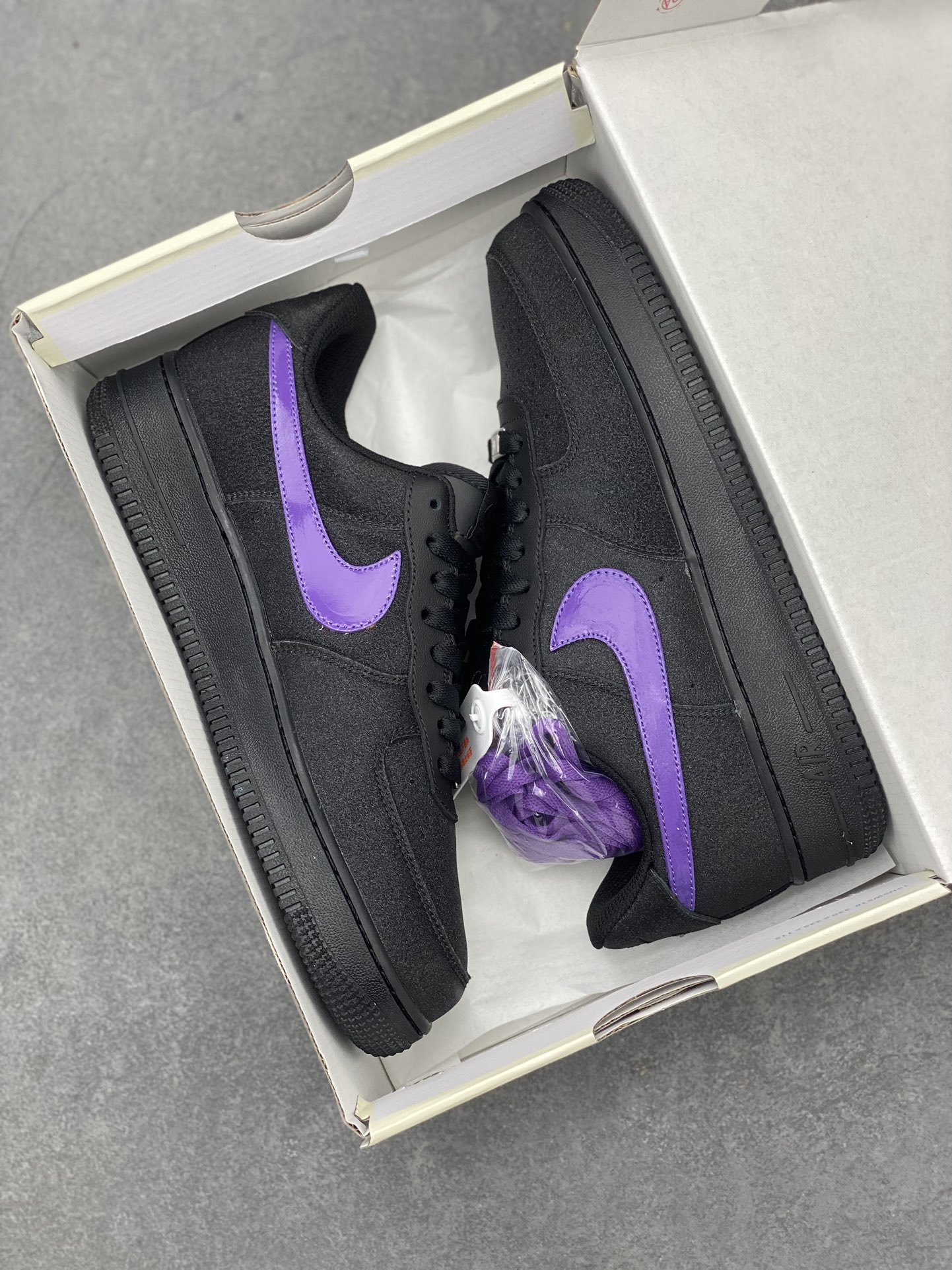 Nike Air Force 1 '07 Low Black/Purple Custom Casual Sneakers CW2288-014 10 i1711650338 7691 2