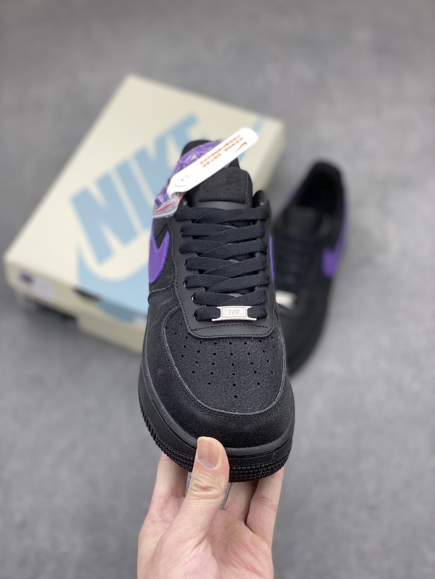 Nike Air Force 1 '07 Low Black/Purple Custom Casual Sneakers CW2288-014 3 i1711650338 8714 8