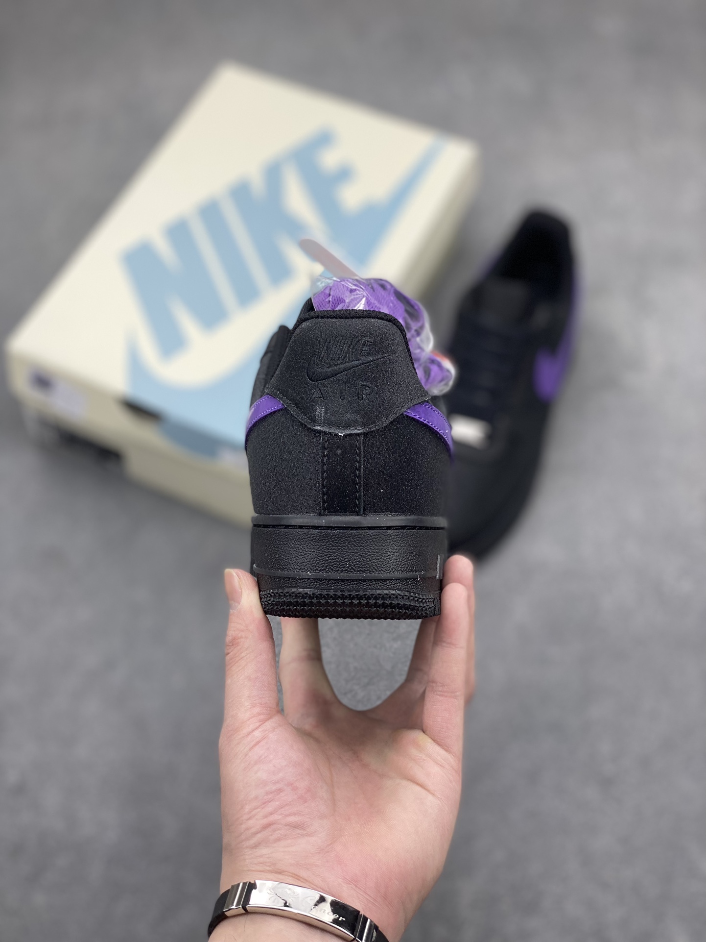 Nike Air Force 1 '07 Low Black/Purple Custom Casual Sneakers CW2288-014 5 i1711650338 9748 0