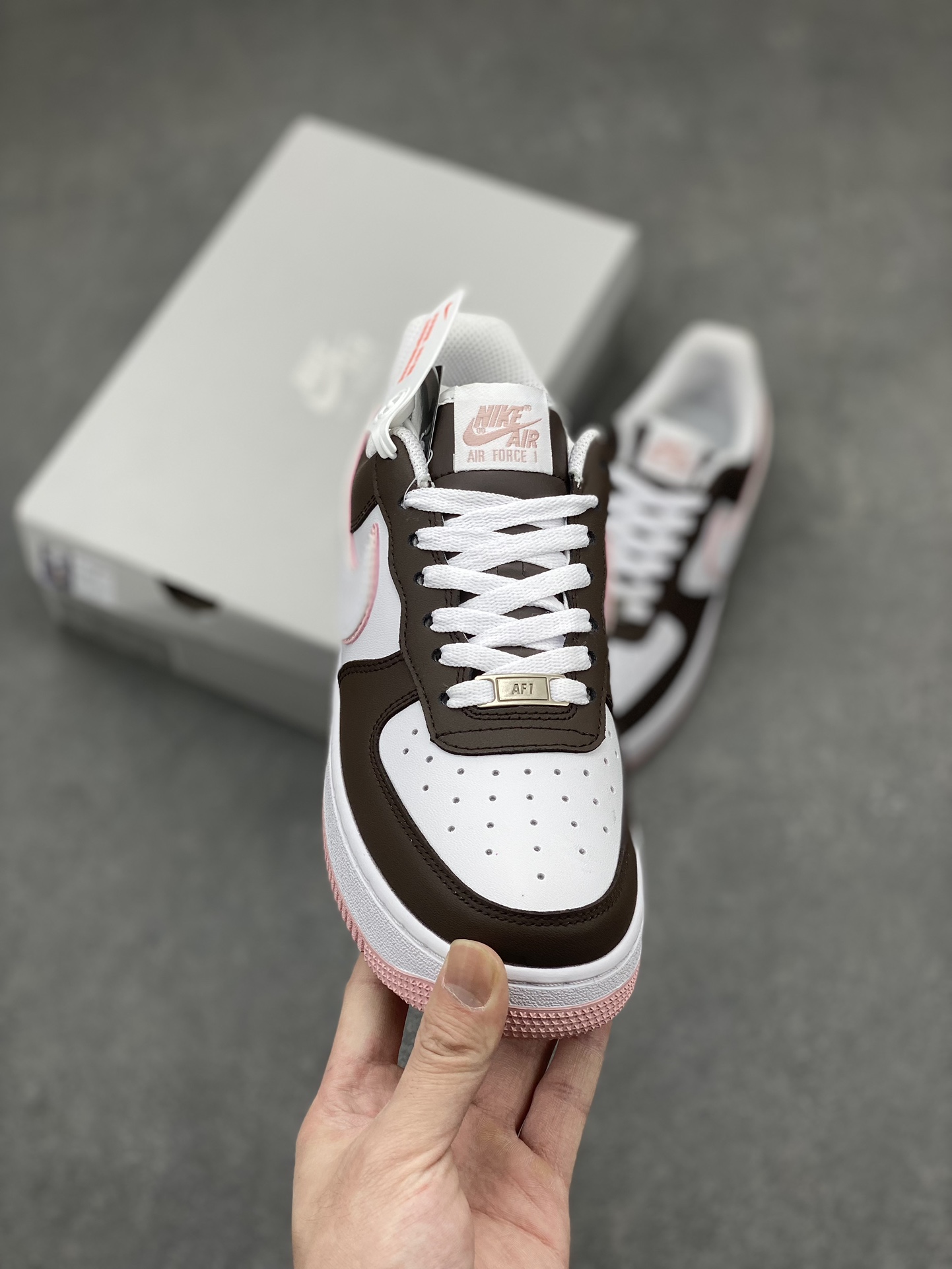 Nike Air Force 1 '07 Low TS: Brown & White Casual Sneakers, Comfort & Durability 3 i1711650544 9449 3