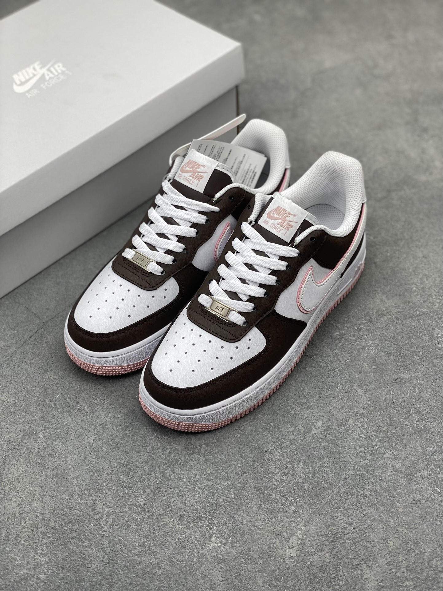 Nike Air Force 1 '07 Low TS: Brown & White Casual Sneakers, Comfort & Durability 9 i1711650554 5987 0