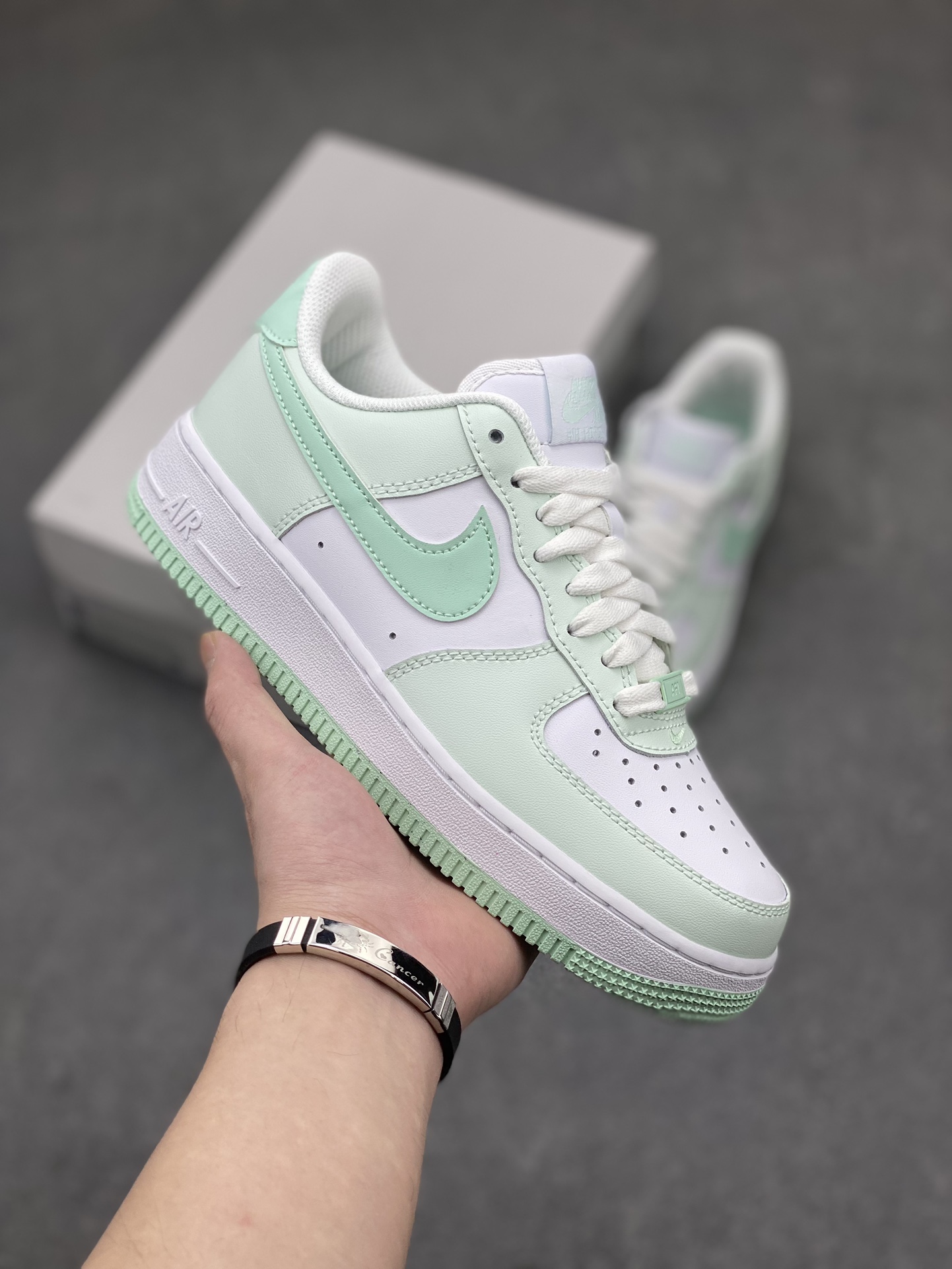Nike Air Force 1 '07 Low White Green Casual Sneakers FZ4123-394
