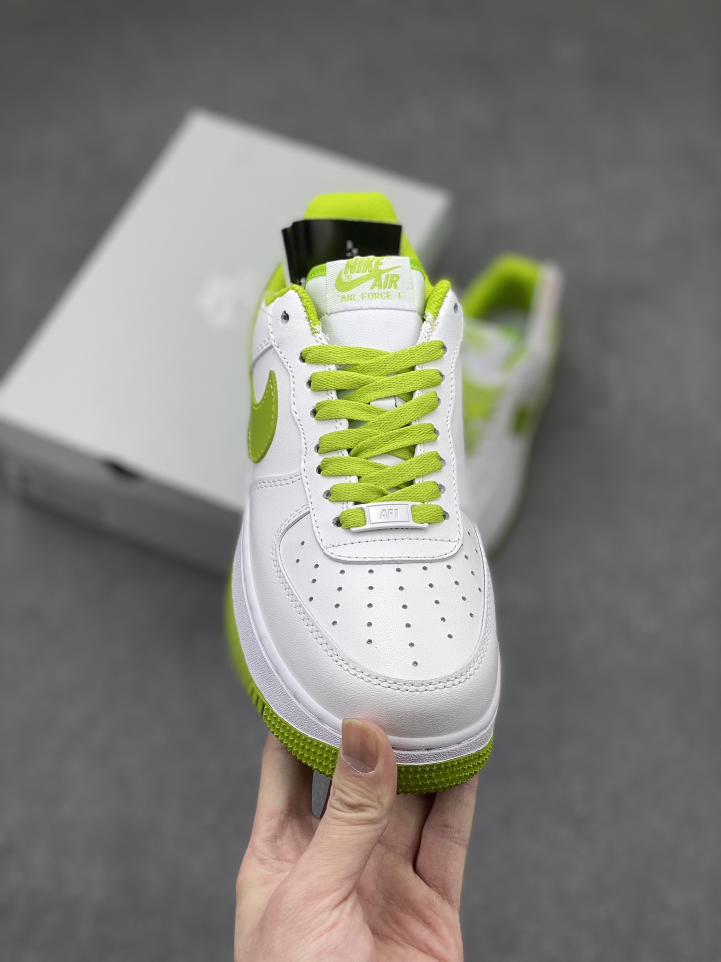 Nike Air Force 1 Low White Lime Green Casual Sneakers (DH7561-105) 3 i1711742882 3916 3