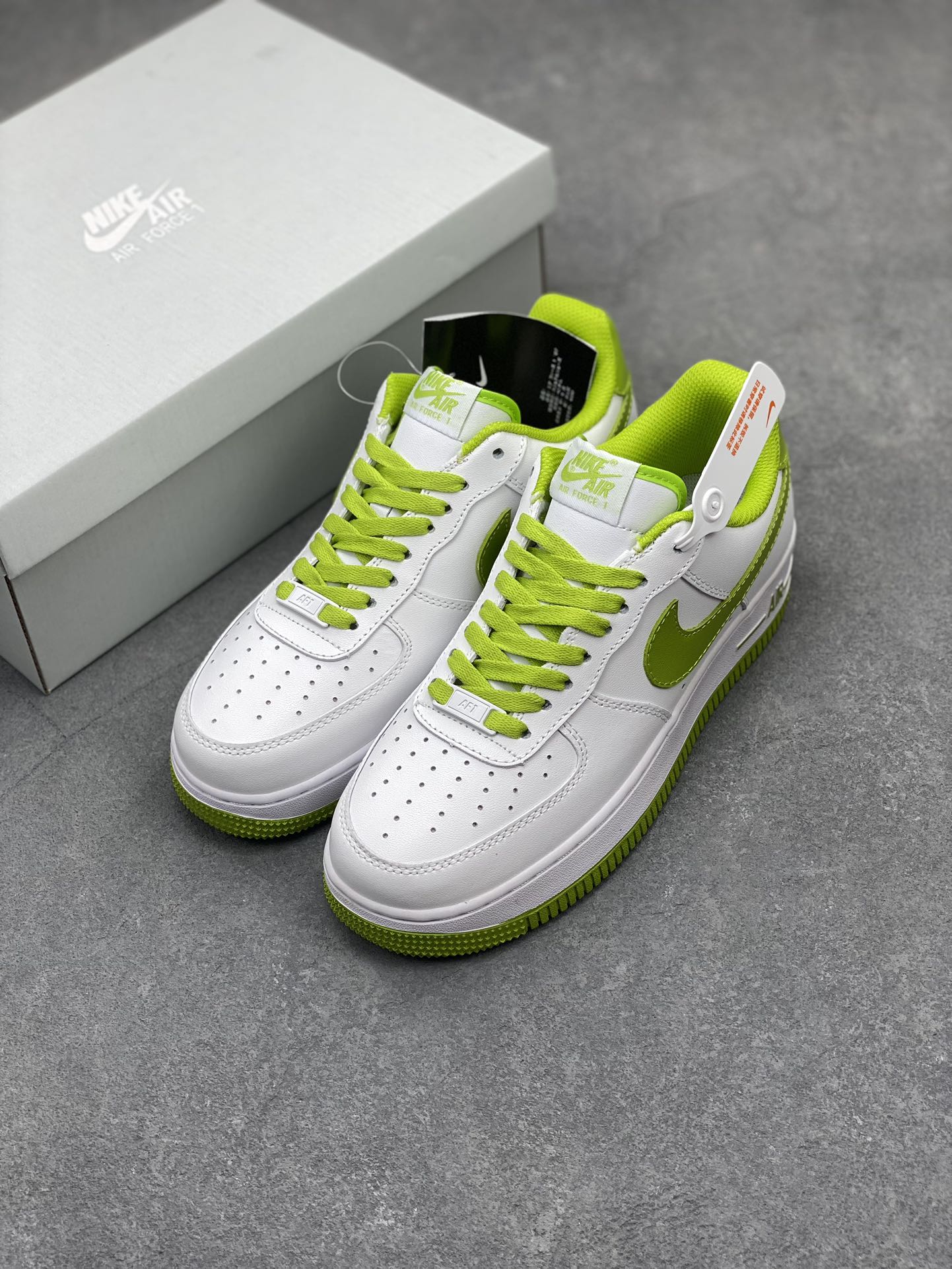 Nike Air Force 1 Low White Lime Green Casual Sneakers (DH7561-105) 9 i1711742882 9388 4