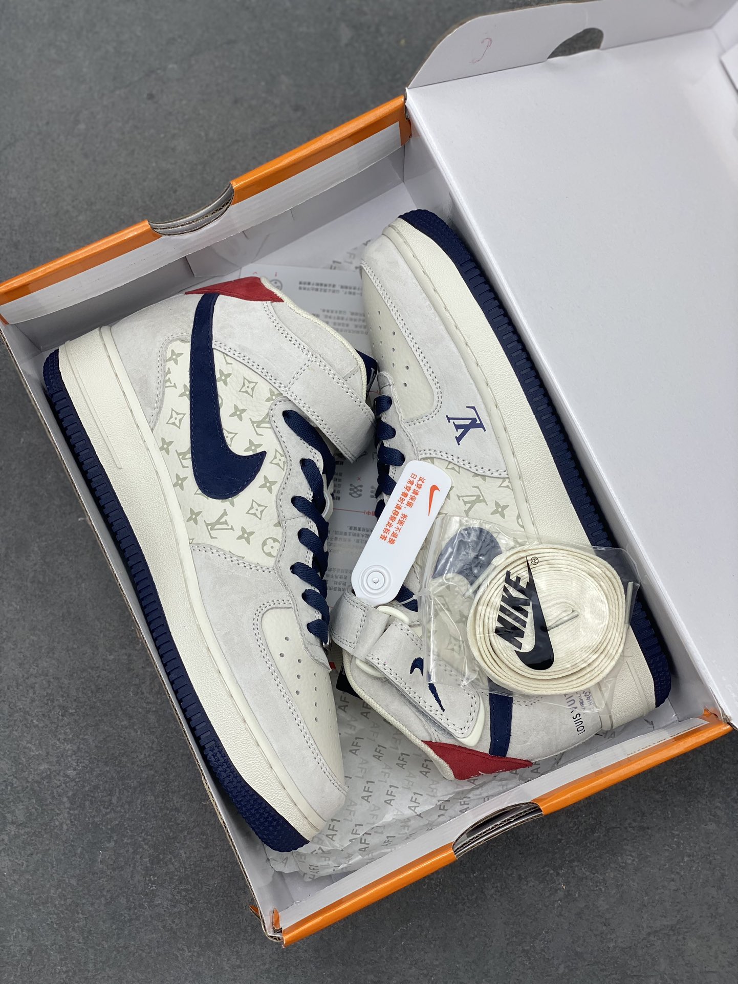 Nike Air Force 1 Mid '07 Low Louis Vuitton Grey Blue Pig Print 10 i1711824742 1402 3