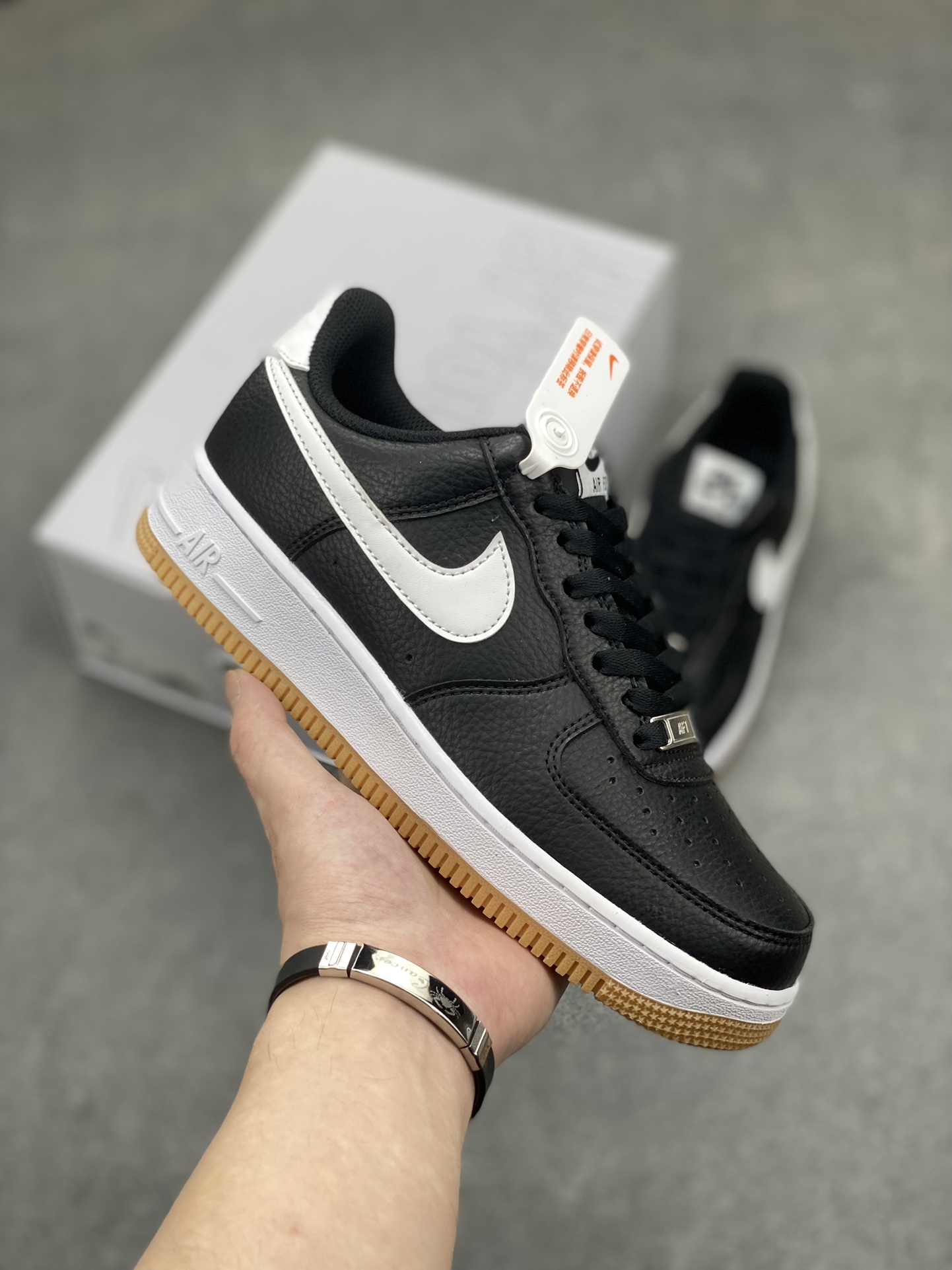Nike Air Force 1 '07 Low Black White Gum Bottom Casual Shoes CW2288-111