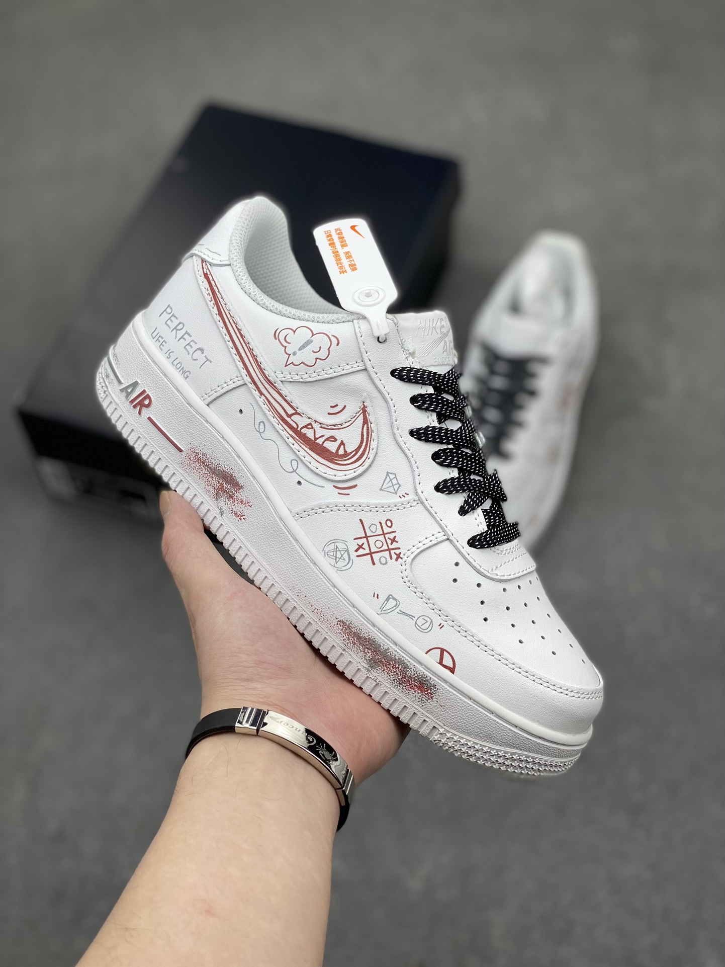 Nike Air Force 1 Low '07 Custom Graffiti Sneakers - Company Grade Quality