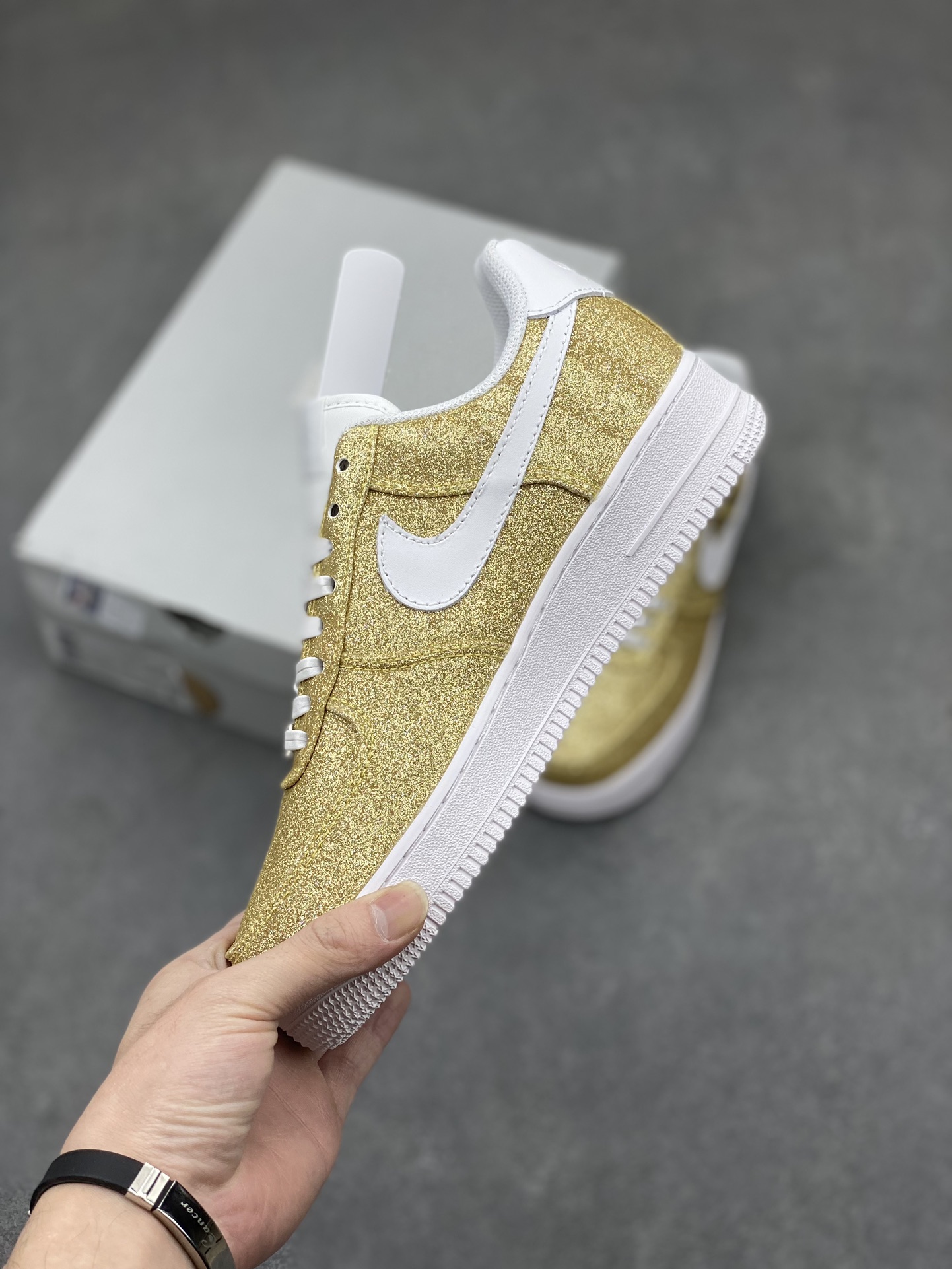 Nike Air Force 1 Low Gold Glitter Sneakers - Women's Fashion Shoes 4 i1712436295 5159 0