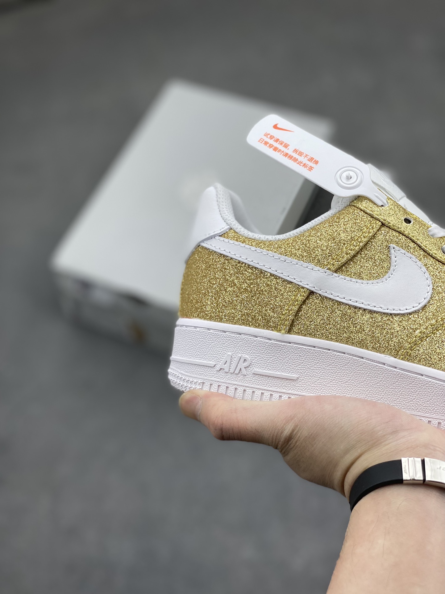 Nike Air Force 1 Low Gold Glitter Sneakers - Women's Fashion Shoes 6 i1712436296 9861 6