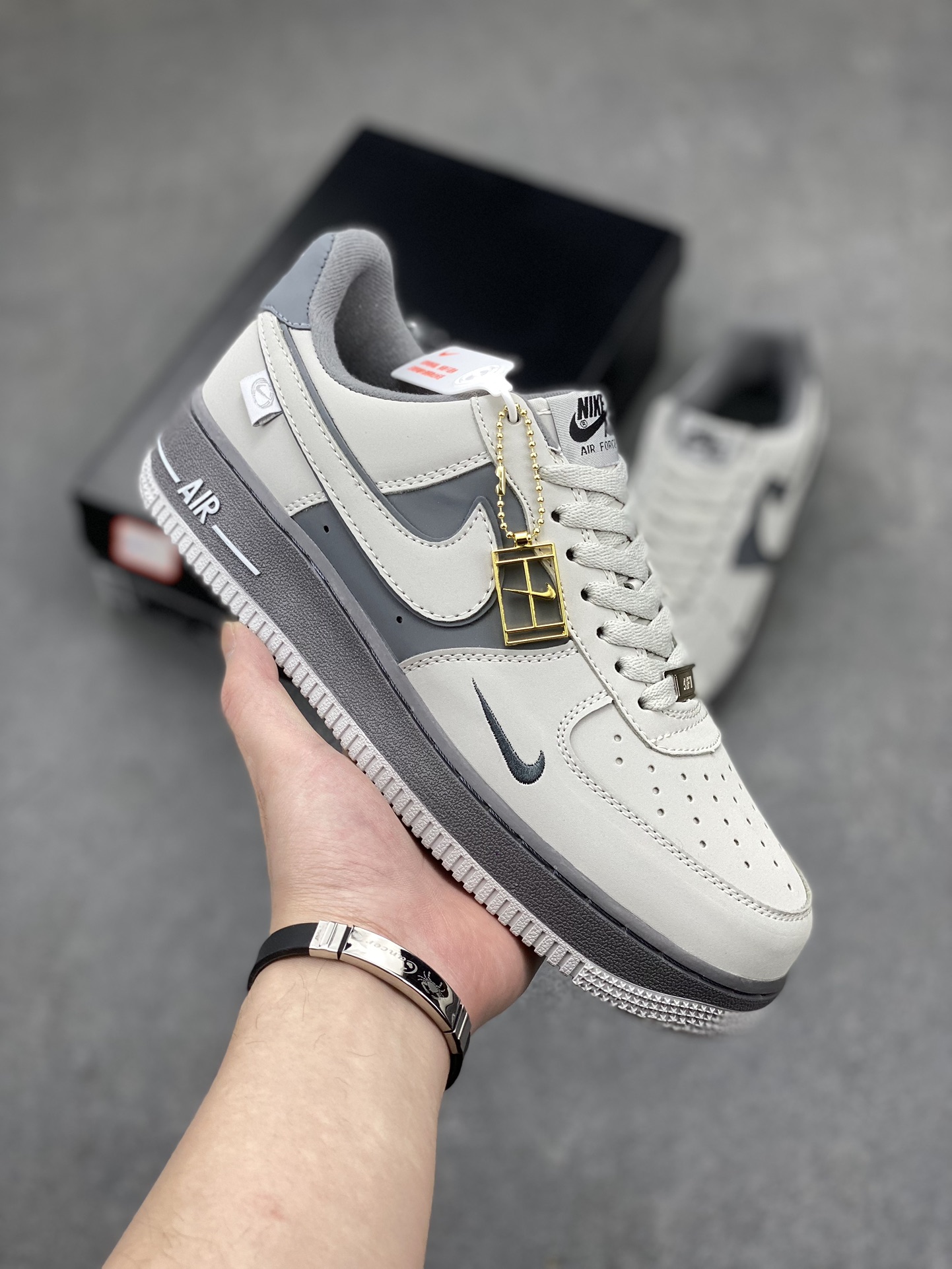 Nike Air Force 1 '07 Low Grey/White Casual Sneakers DB3301-033