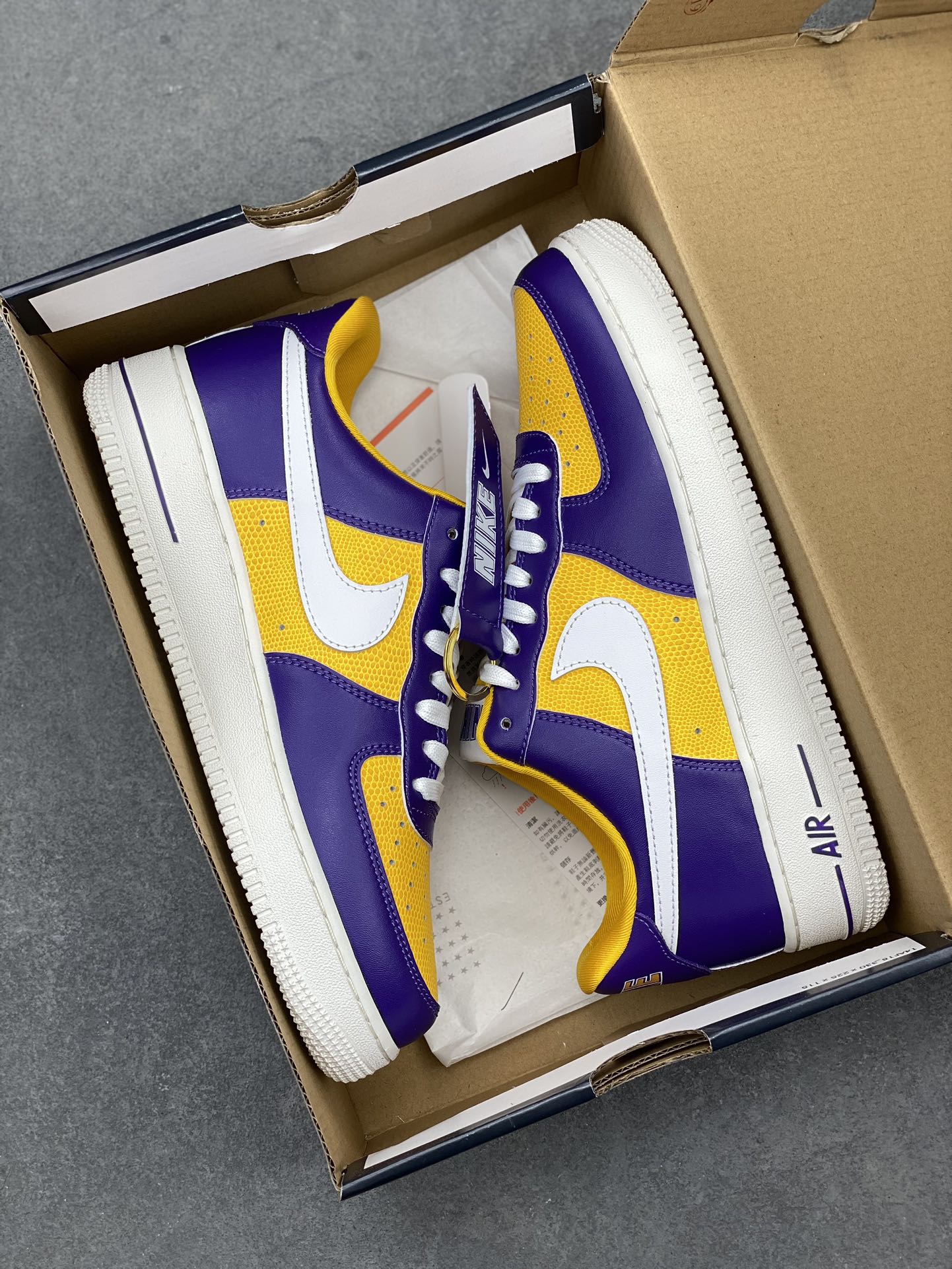 Nike Air Force 1 Low Lakers Purple Yellow Casual Shoes FJ1408-500 10 i1712523470 7301 6