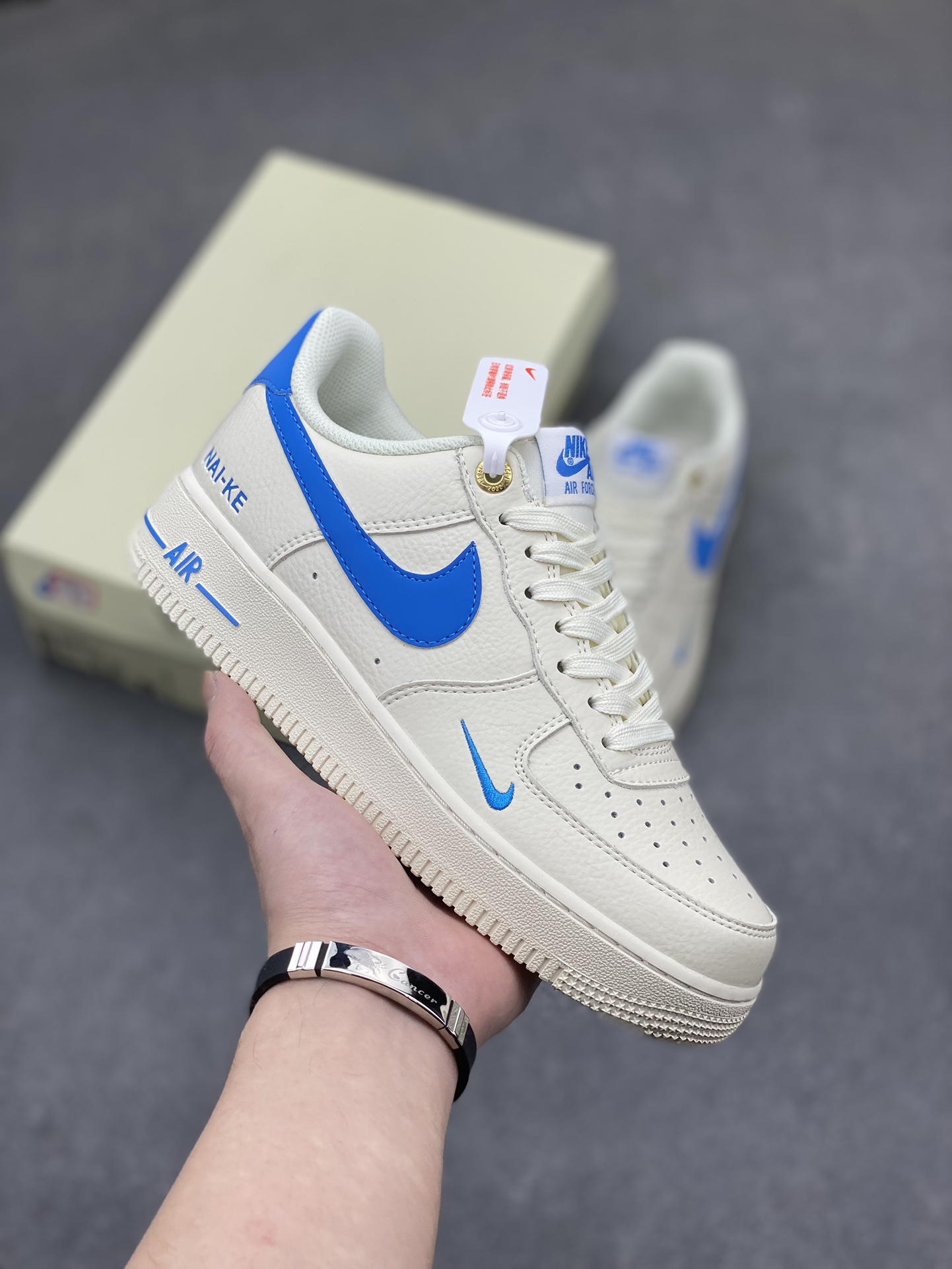 Nike Air Force 1 Low NAI-KE 40th Anniversary Cream/Blue Sneakers