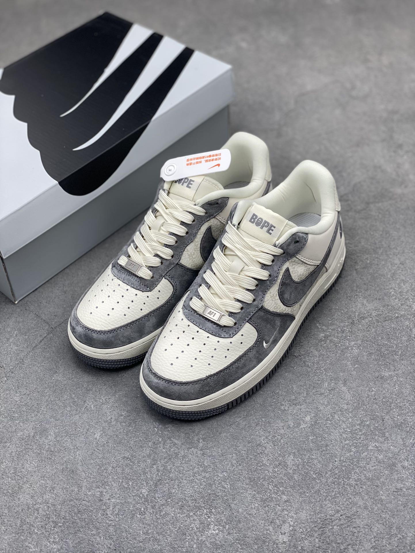 Nike Air Force 1 '07 Low BAPE Collaboration - Ivory/Grey Sneakers 9 i1712604273 1108 5