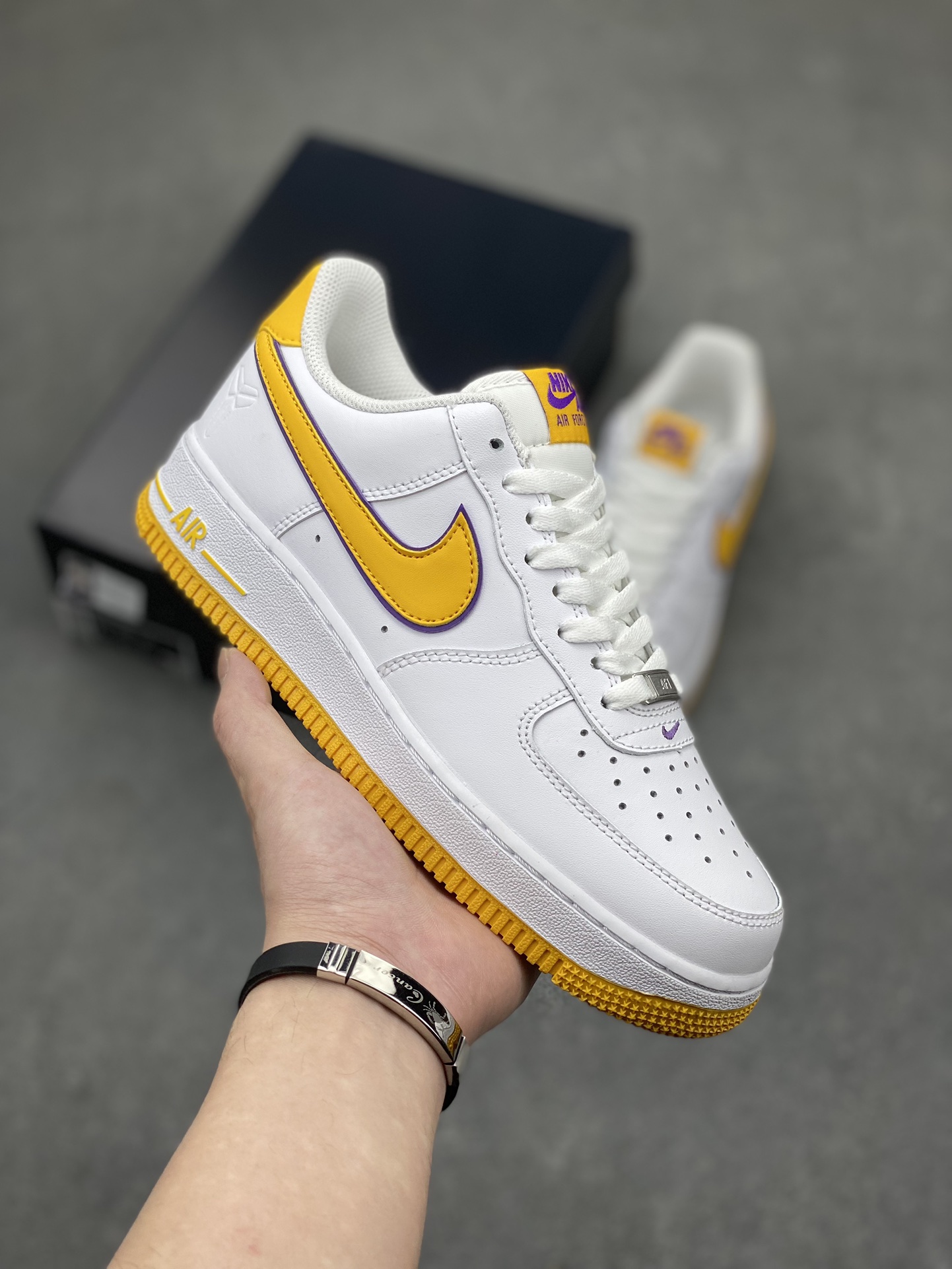 Nike Air Force 1 Low '07 Kobe White Black Yellow FZ1151-100 Sneakers