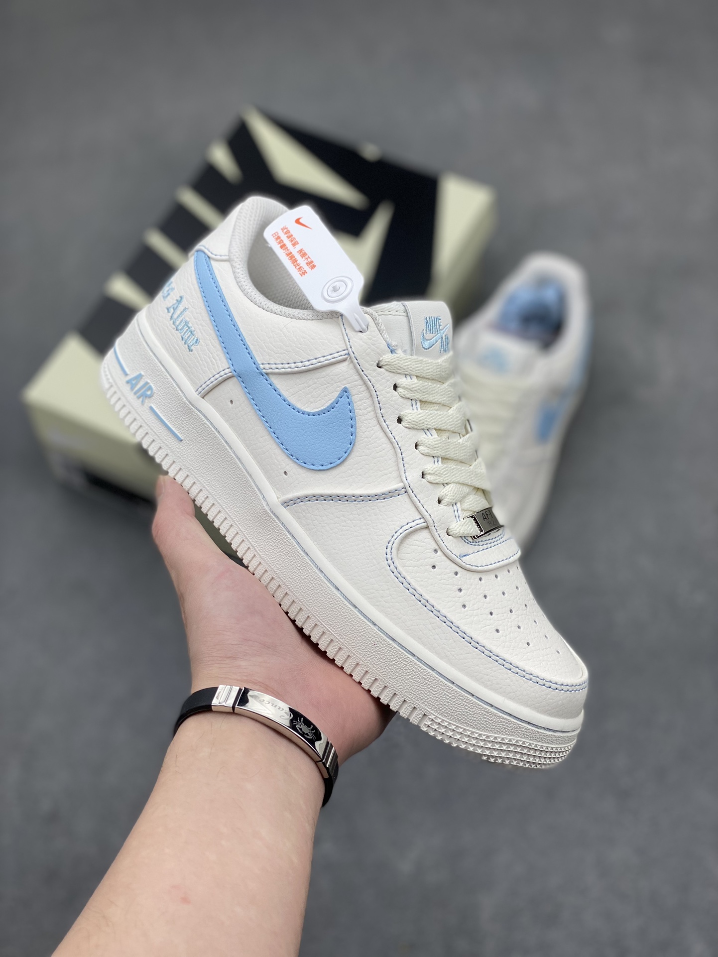 Vlone x Nike Air Force 1 '07 Low Sky Blue Collaboration Sneakers