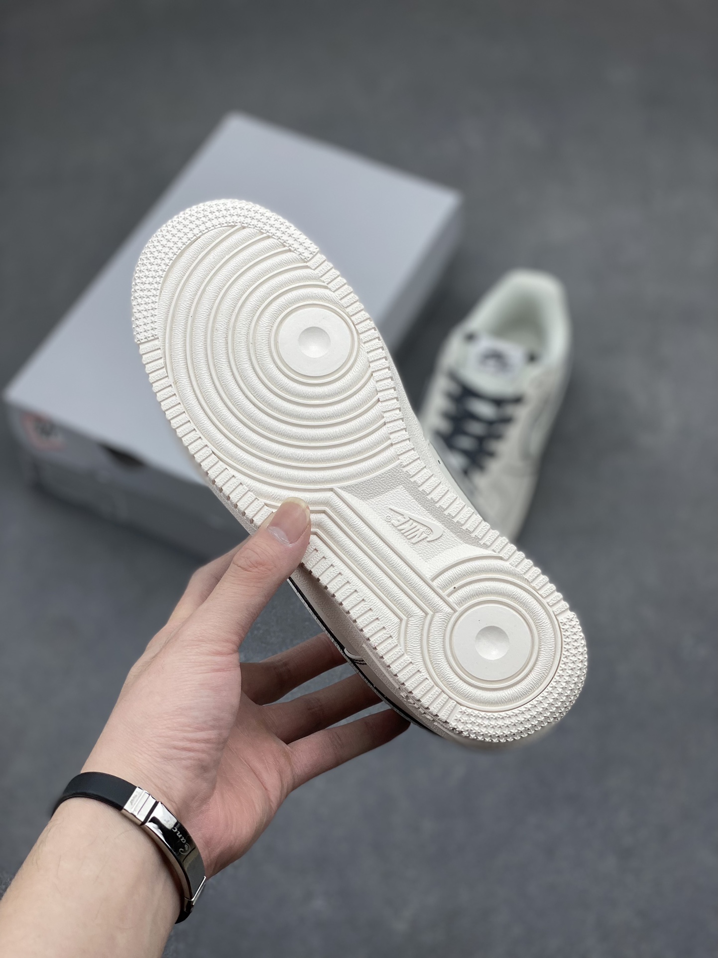 Nike Air Force 1 Low '07 'Stitch' Casual Sneakers - Cream/Black, All Sizes 7 i1712777315 895 0