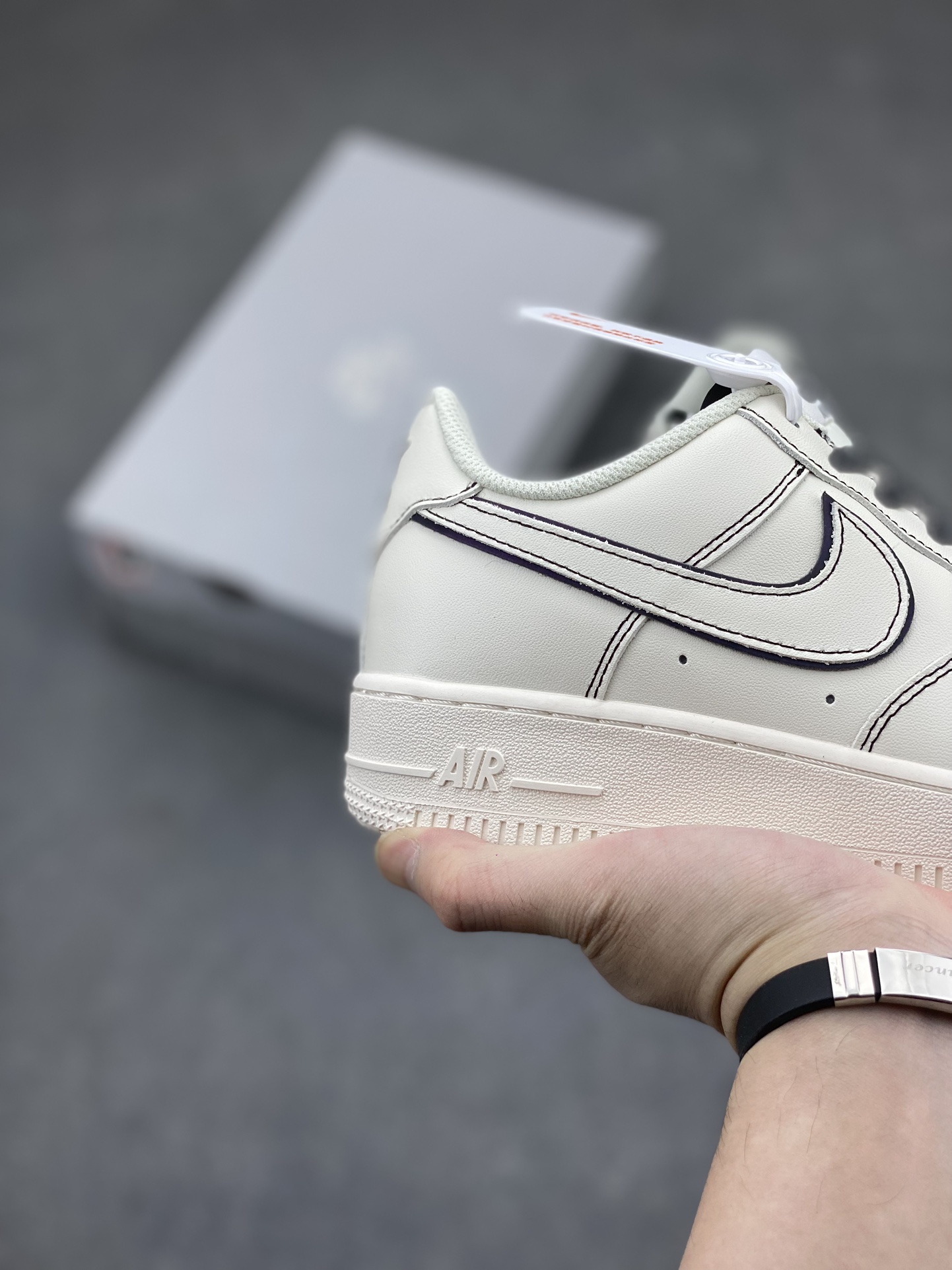 Nike Air Force 1 Low '07 'Stitch' Casual Sneakers - Cream/Black, All Sizes 6 i1712777315 9885 2