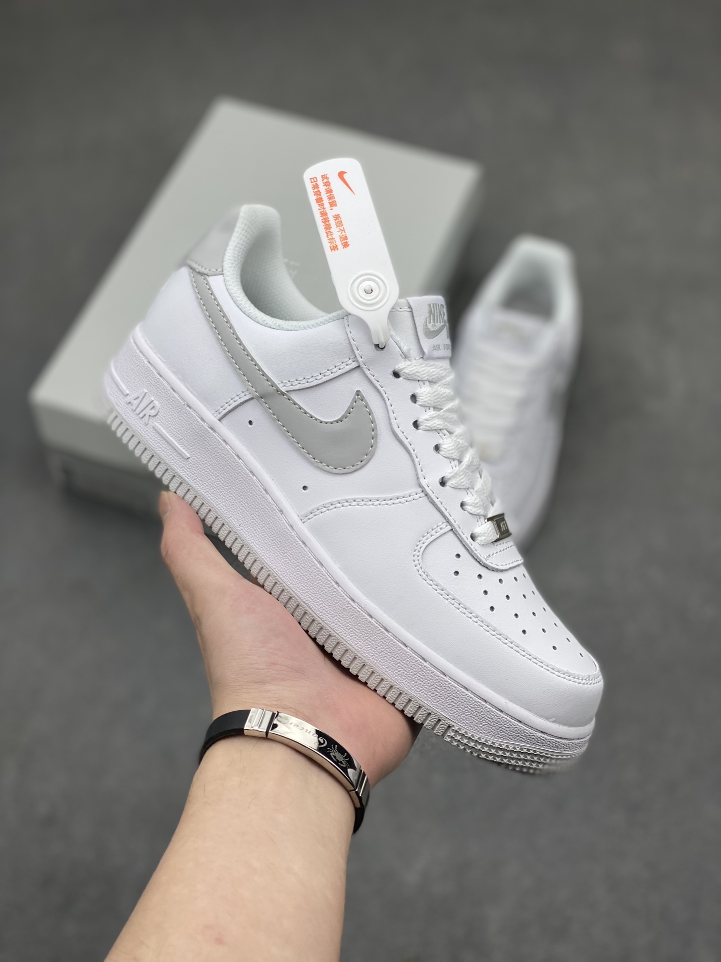 Nike Air Force 1 Low White Grey Casual Sneakers - FJ4146-100