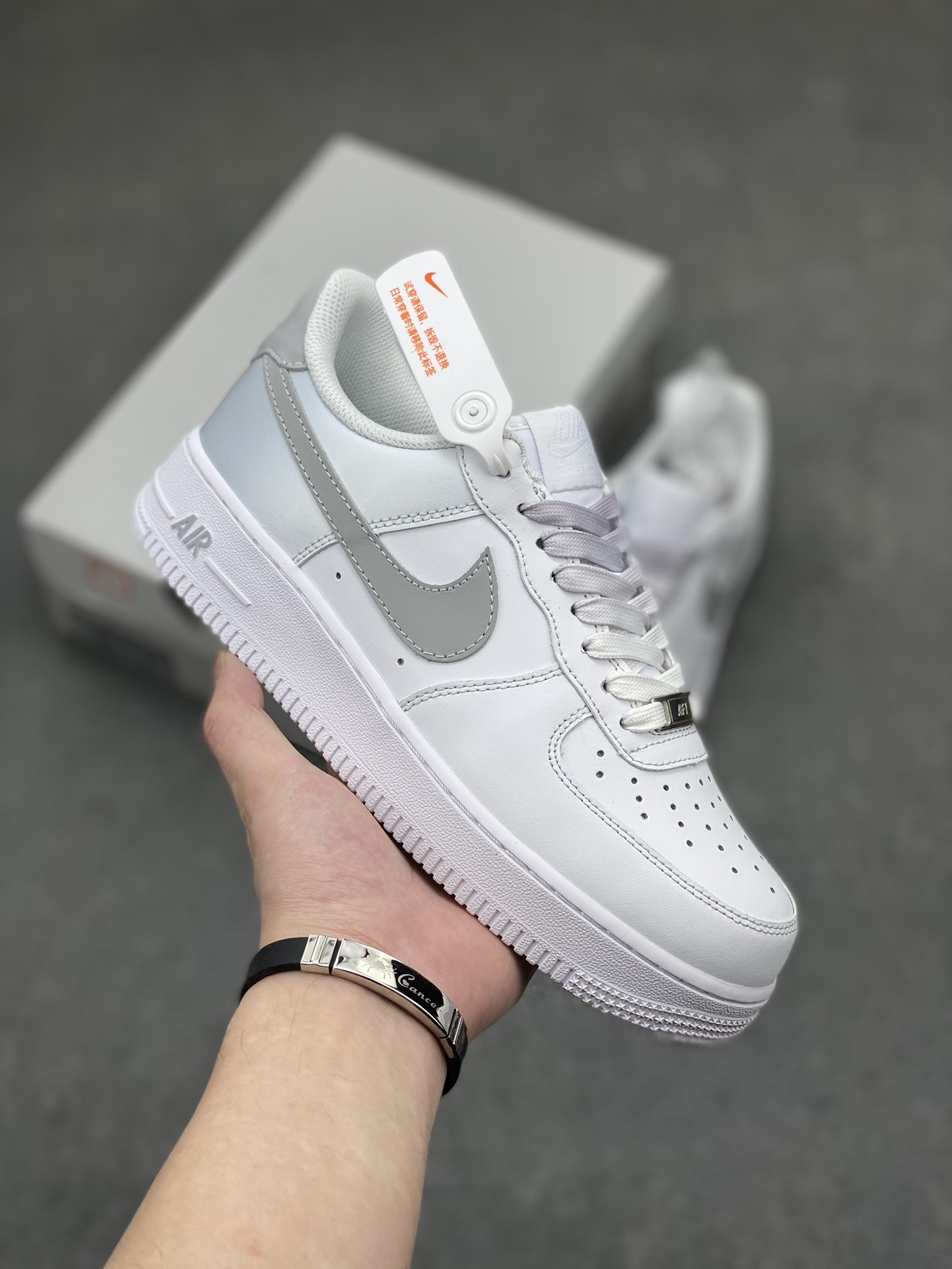 Nike Air Force 1 Low '07 Custom White/Grey Casual Sneakers FN0366-102 2 i1713030968 5445 3