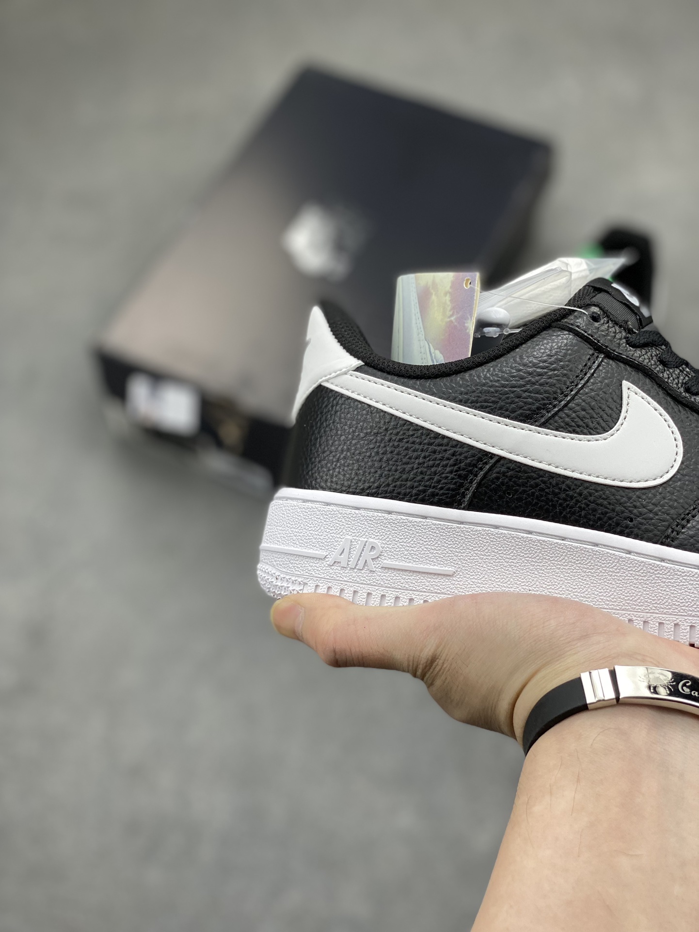 Nike Air Force 1 Low Black/White Leather Athletic Shoes CT2302-002 6 i1713031144 1658 3