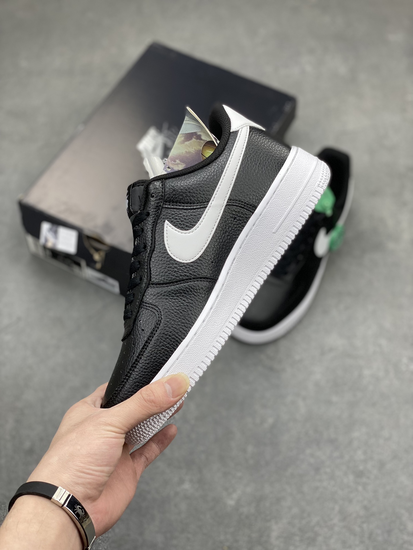Nike Air Force 1 Low Black/White Leather Athletic Shoes CT2302-002 4 i1713031144 5619 7