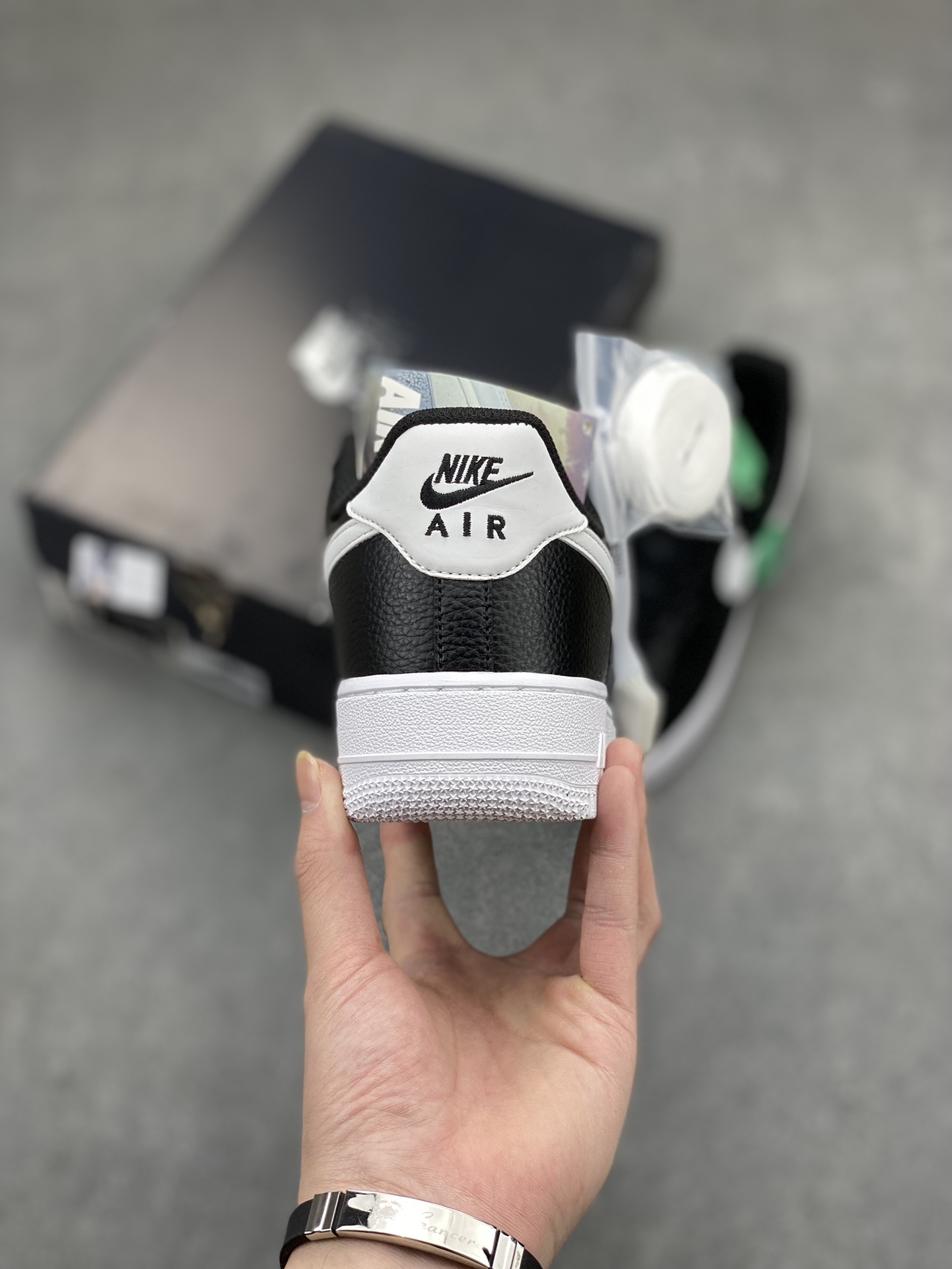 Nike Air Force 1 Low Black/White Leather Athletic Shoes CT2302-002 5 i1713031144 7221 0