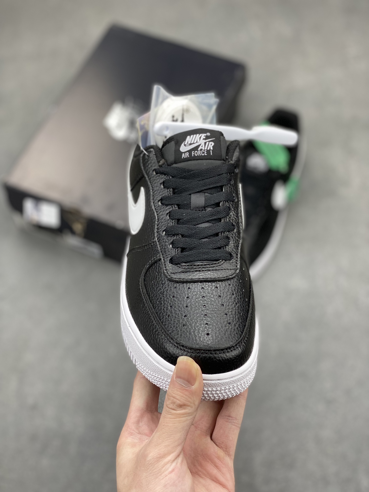 Nike Air Force 1 Low Black/White Leather Athletic Shoes CT2302-002 3 i1713031144 8626 2