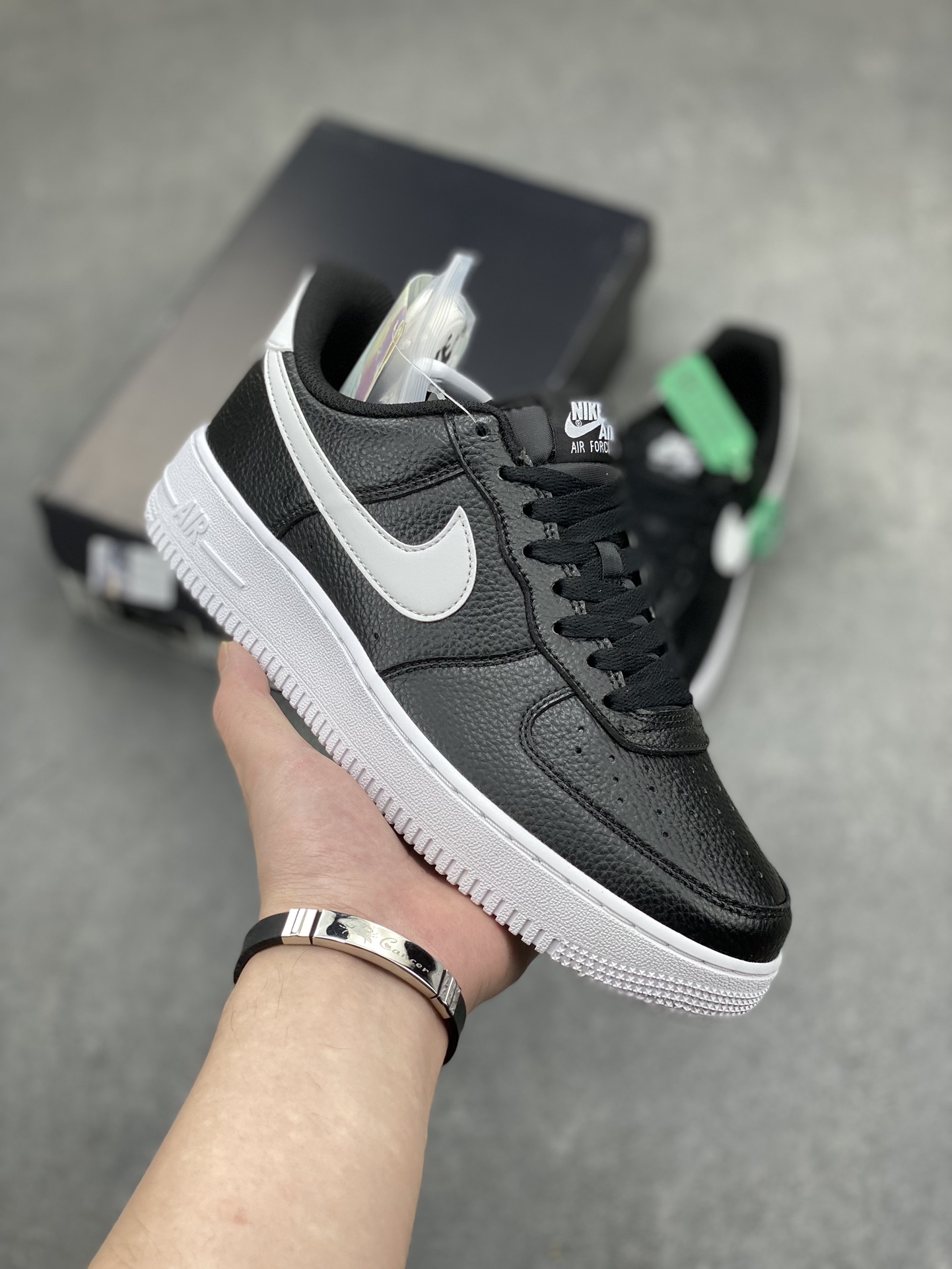 Nike Air Force 1 Low Black/White Leather Athletic Shoes CT2302-002 2 i1713031144 9900 4