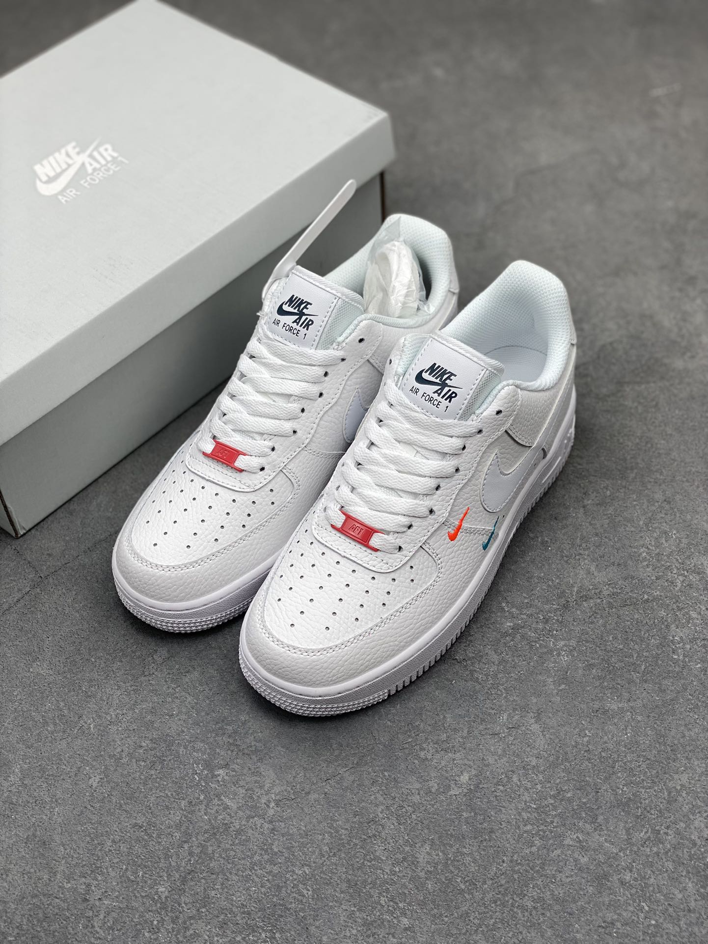 Nike Air Force 1 Low '07 White Multi-Swoosh CT1989-101 Sneakers 9 i1713031198 2341 3