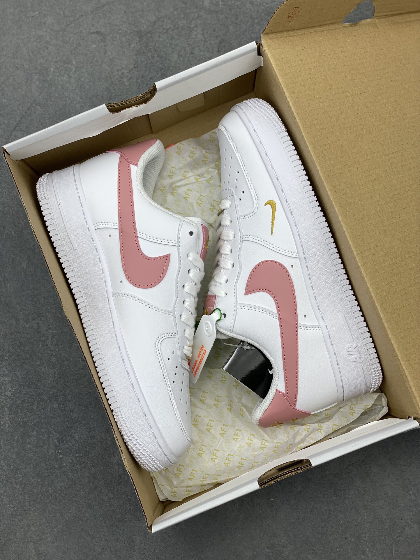 Nike Air Force 1 Low '07 White Pink Gold Women's Casual Sneakers 10 i1713031469 847 1