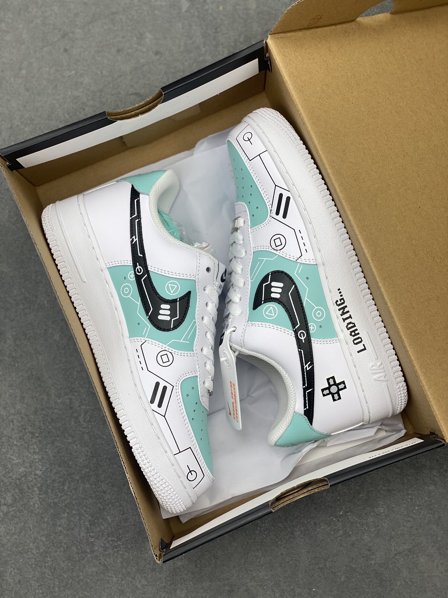 Nike Air Force 1 Low '07 PS5 Custom Ice Green - Limited Edition 10 i1713210501 9984 8