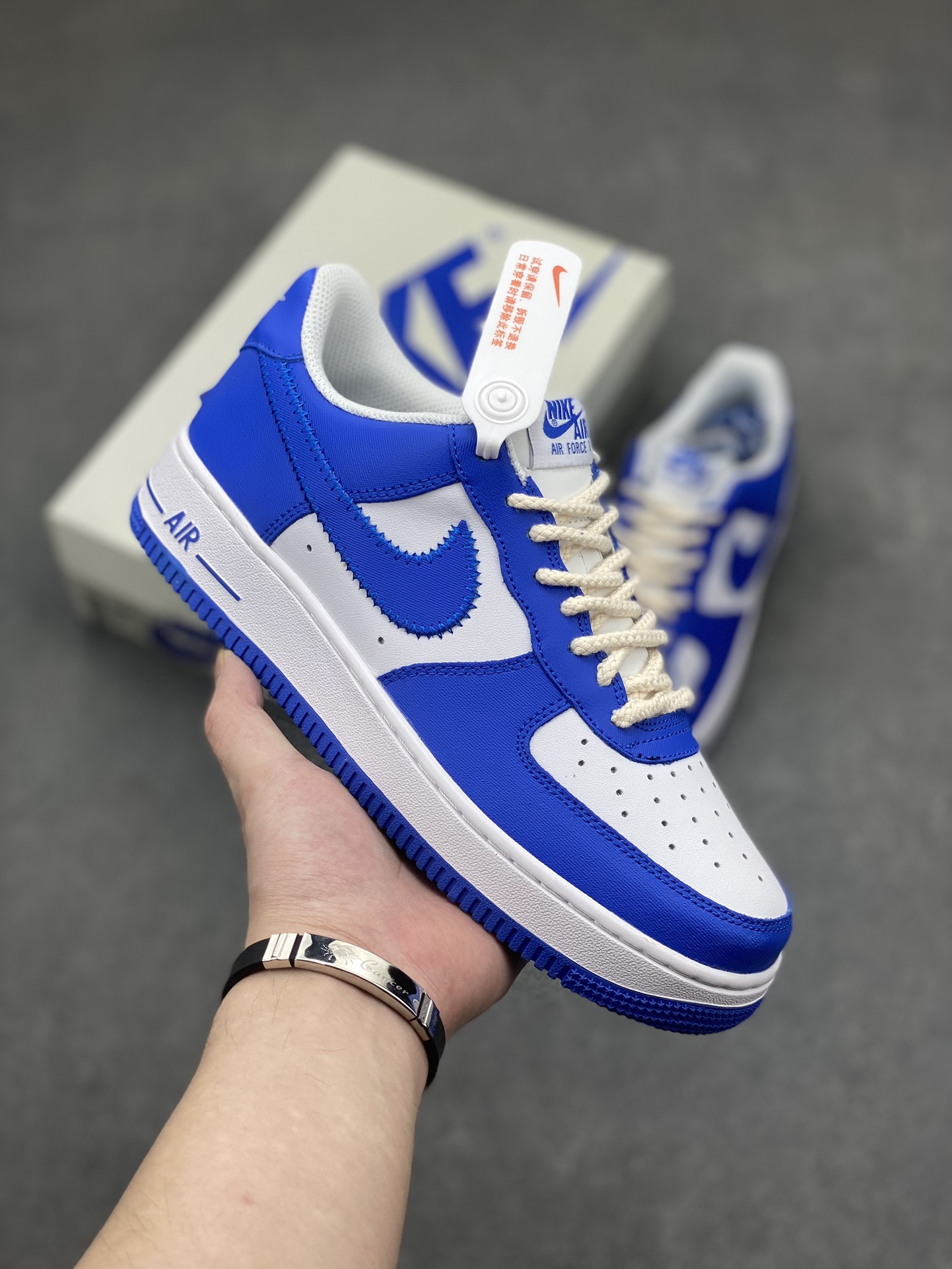 Nike Air Force 1 Low '07 White Blue Casual Sneakers DE0236-022 2 i1713211175 5399 0