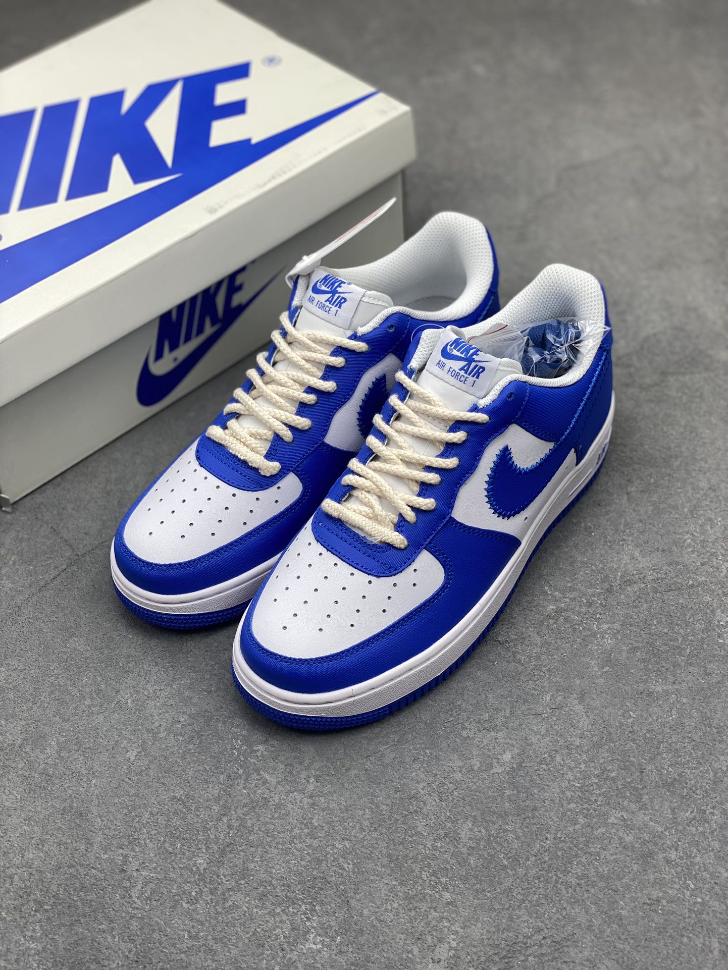Nike Air Force 1 Low '07 White Blue Casual Sneakers DE0236-022 9 i1713211176 1472 6