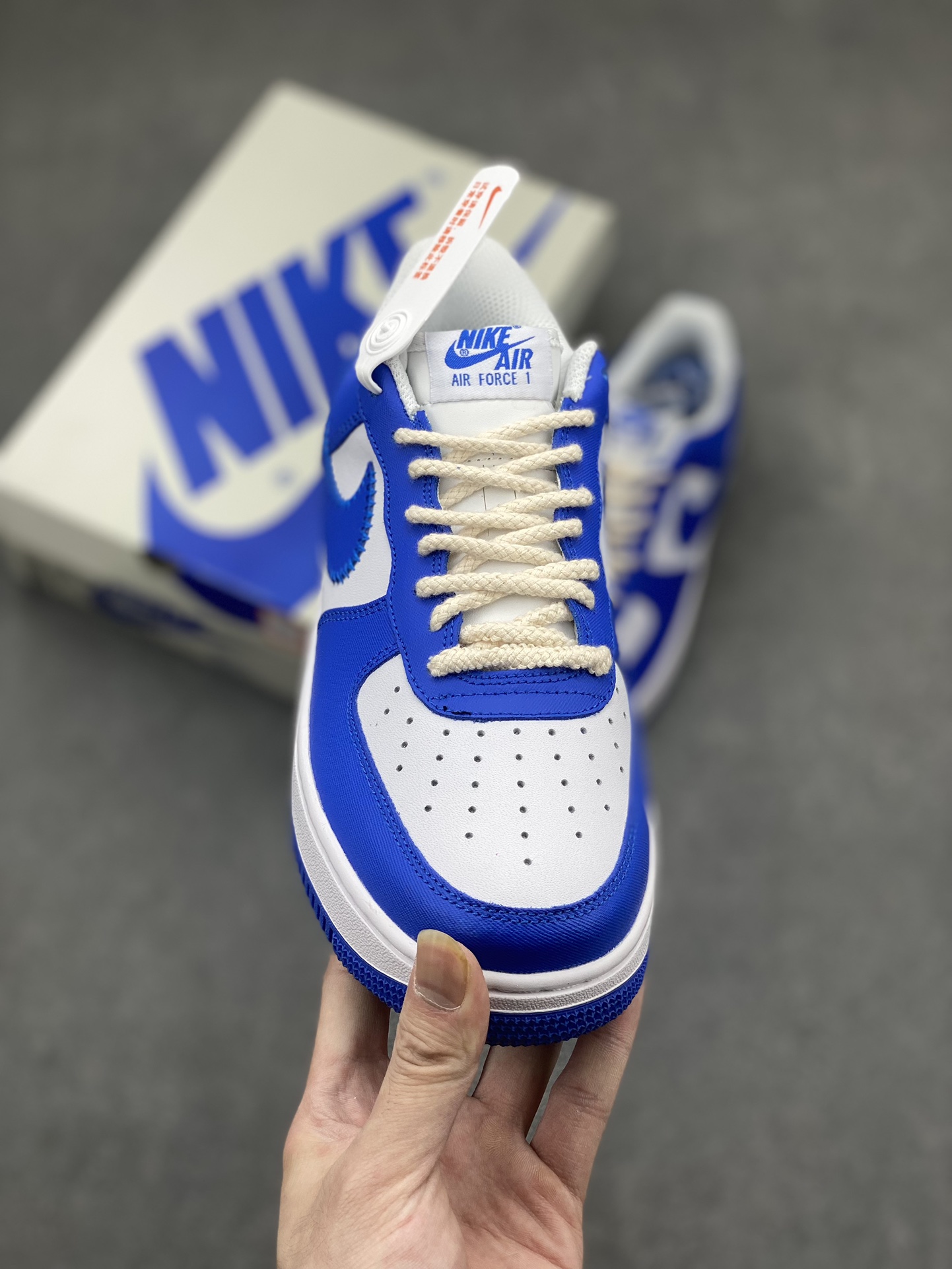 Nike Air Force 1 Low '07 White Blue Casual Sneakers DE0236-022 3 i1713211176 2729 8