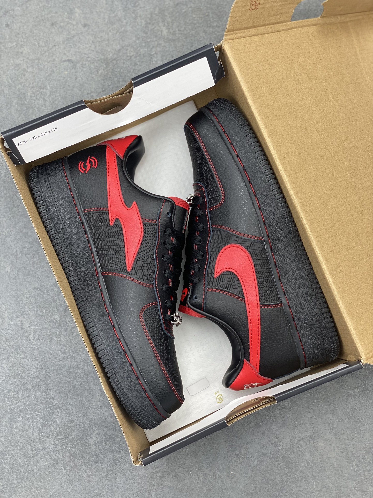 Nike Air Force 1 '07 Low Black/Red Casual Sneakers FQ3956-001 Size 36-45 10 i1713296525 7770 0