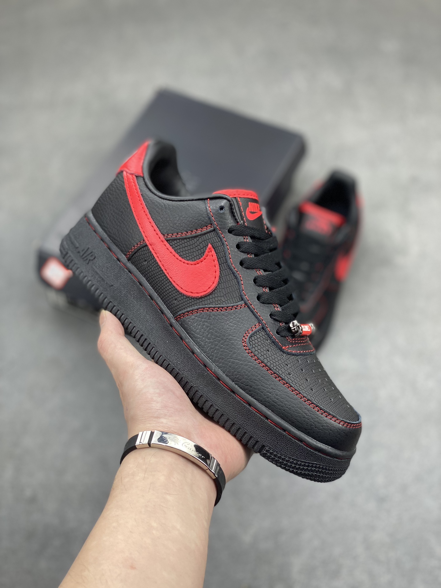 Nike Air Force 1 '07 Low Black/Red Casual Sneakers FQ3956-001 Size 36-45 2 i1713296527 2941 0