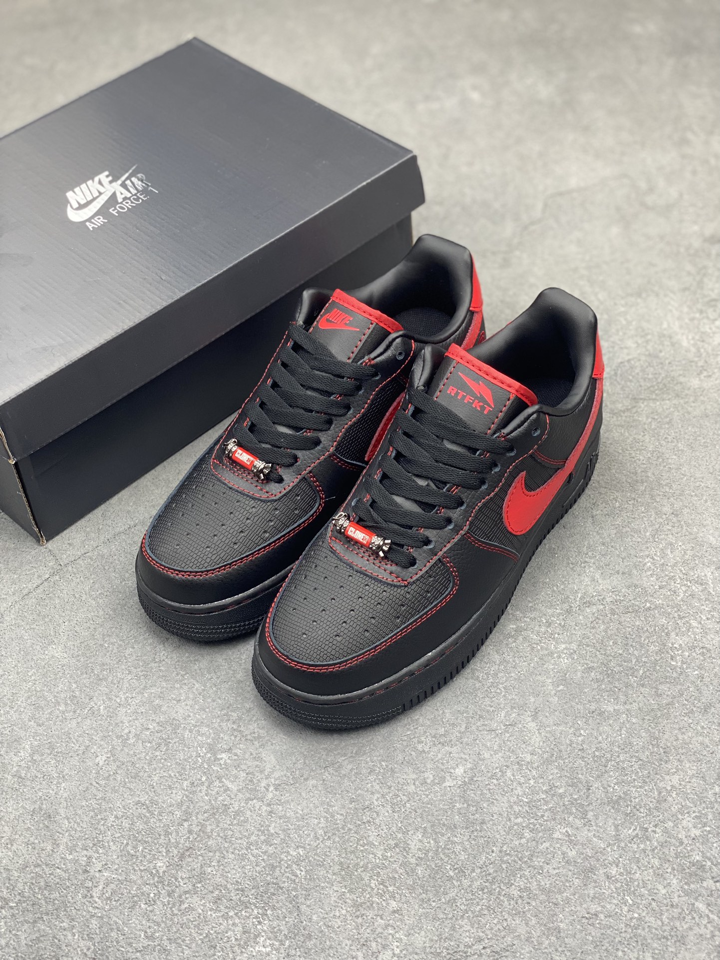 Nike Air Force 1 '07 Low Black/Red Casual Sneakers FQ3956-001 Size 36-45 9 i1713296527 7128 0