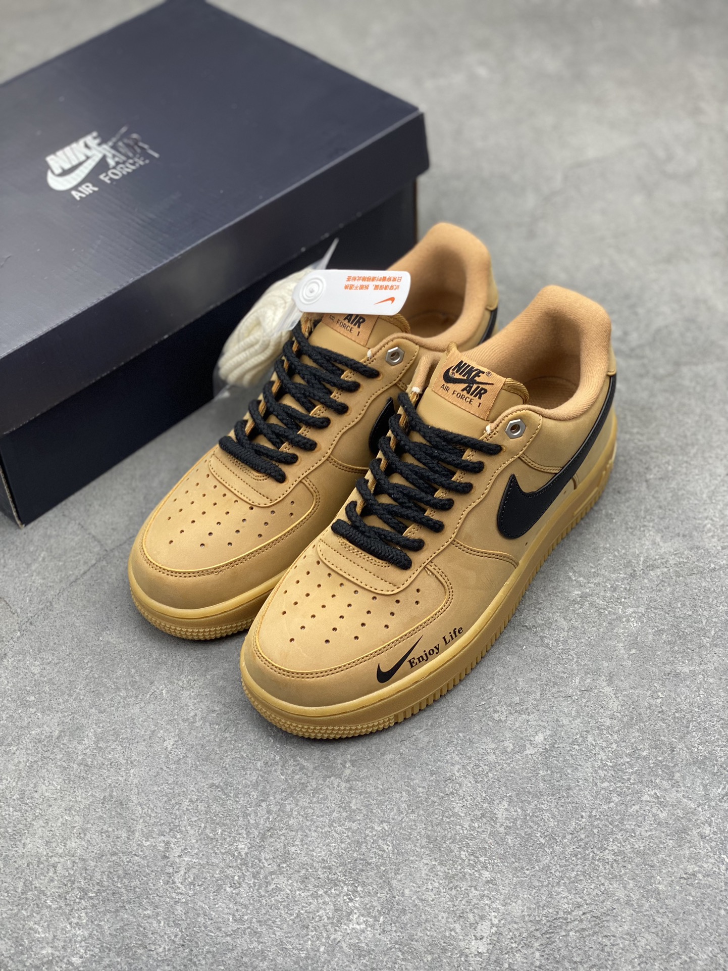Nike Air Force 1 Low '07 Black Brown Mellerd Men's and Women's Shoes 9 i1713386857 939 0