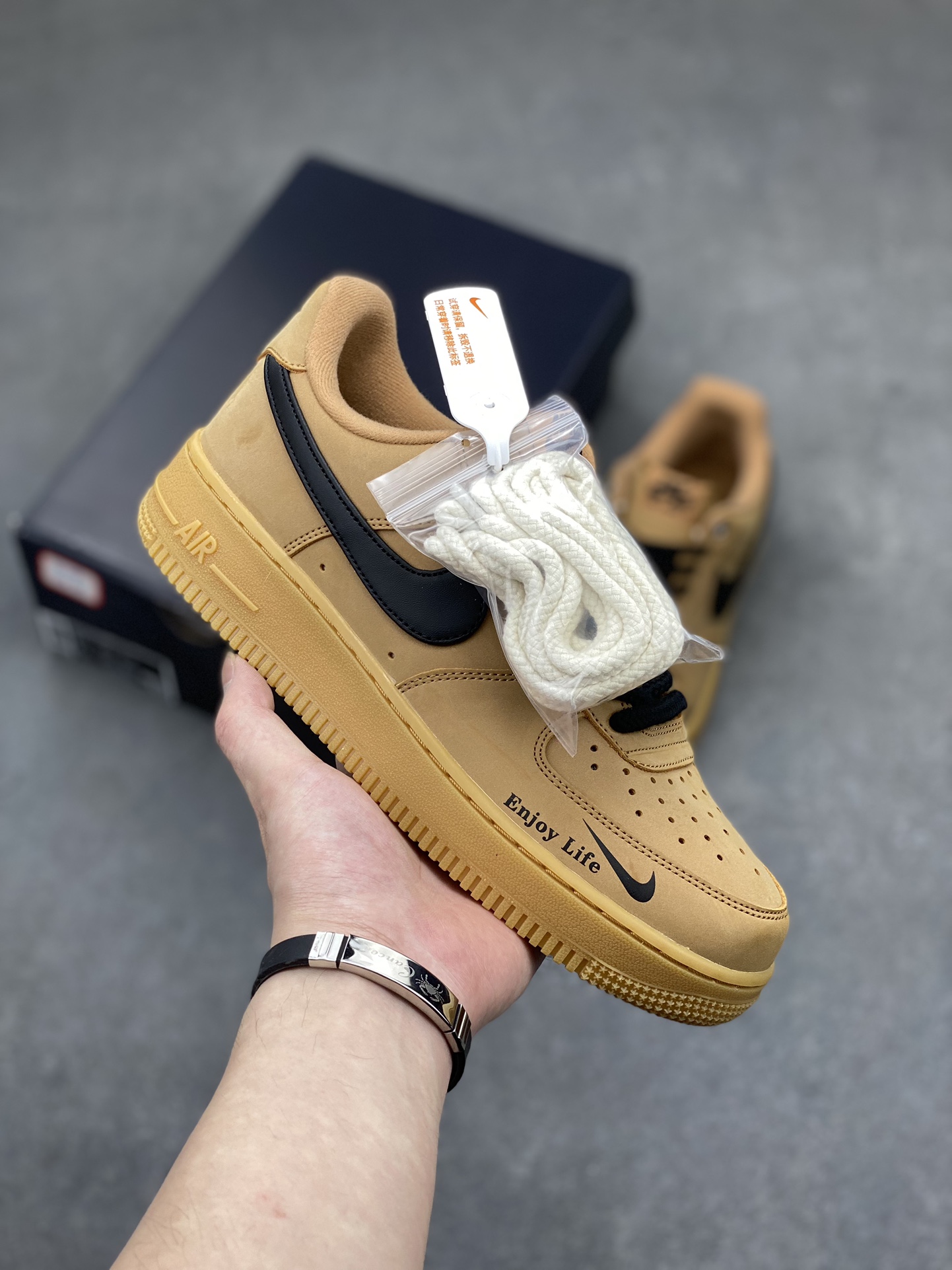 Nike Air Force 1 Low '07 Black Brown Mellerd Men's and Women's Shoes 2 i1713386858 9017 0