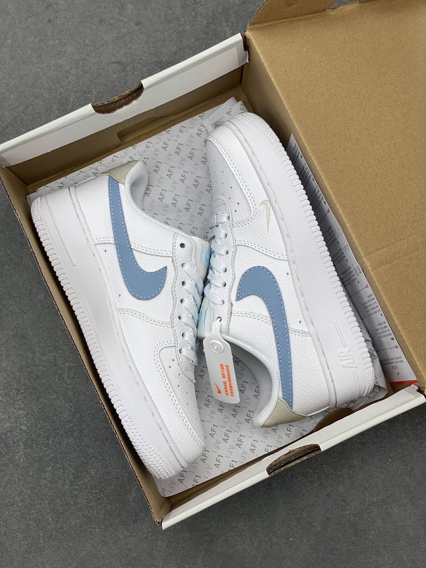 Nike Air Force 1 '07 Low White/Blue Casual Sneakers HF0022-100 10 i1713387002 7634 0