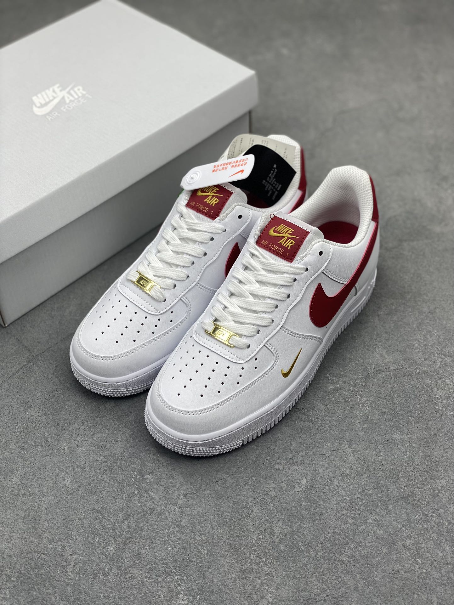 Nike Air Force 1 Low '07 White Red Gold Casual Sneakers CZ0270-104 9 i1713474554 5228 4